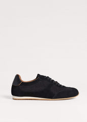 Black Mesh Retro Runner Sneaker