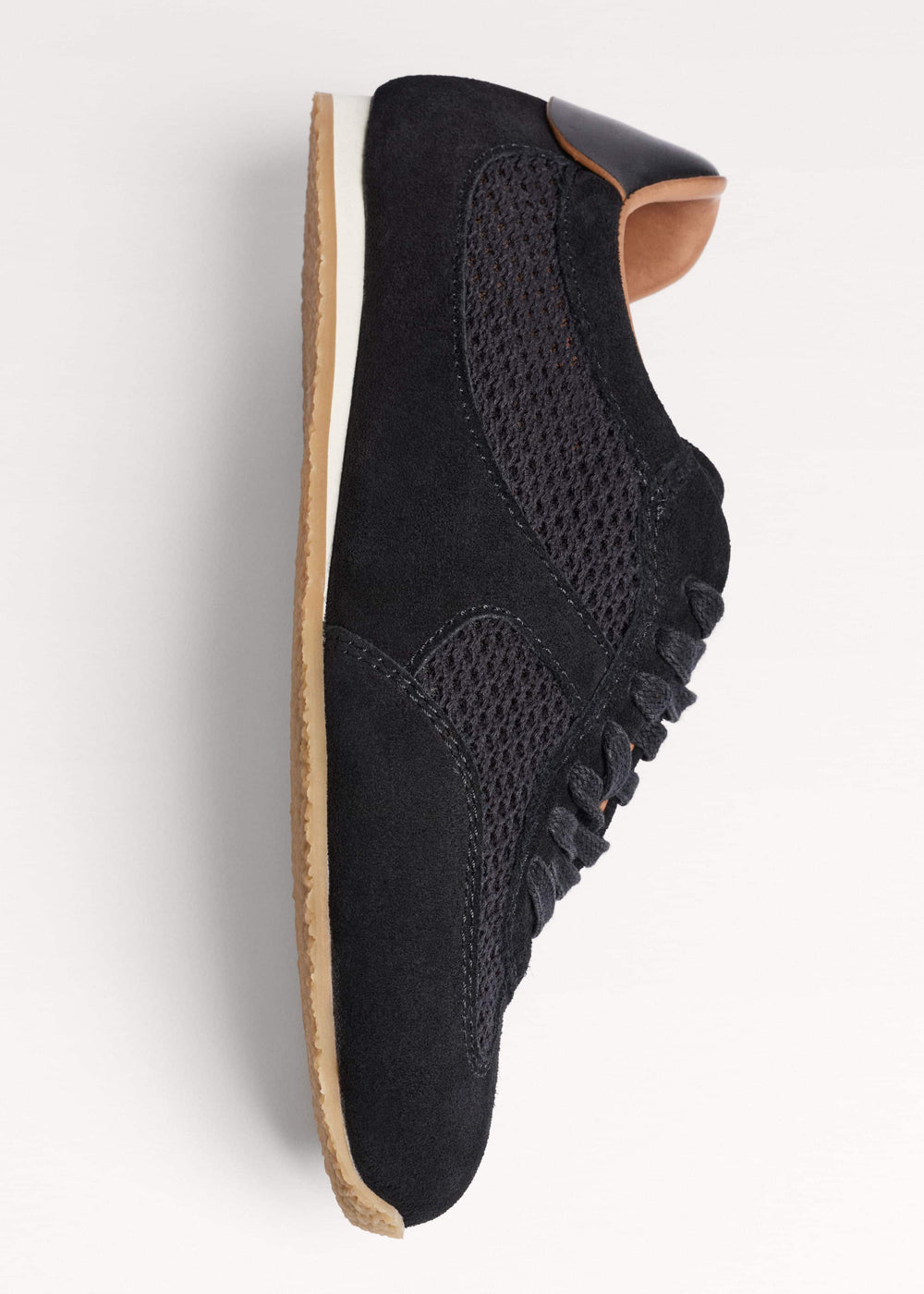 Black Mesh Retro Runner Sneaker