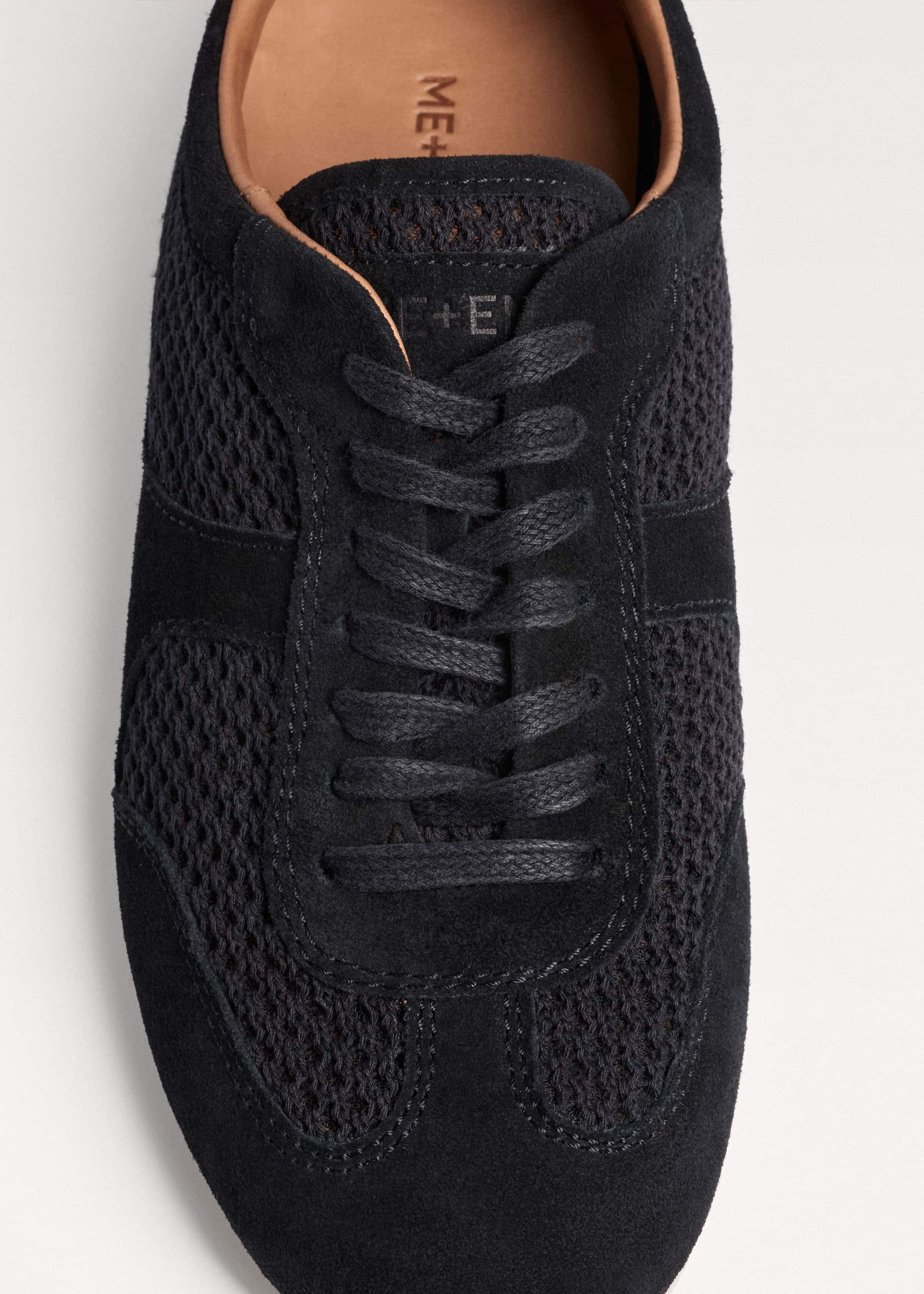 Black Mesh Retro Runner Sneaker