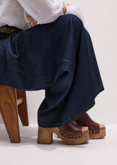 Dark Brown High Front Clog