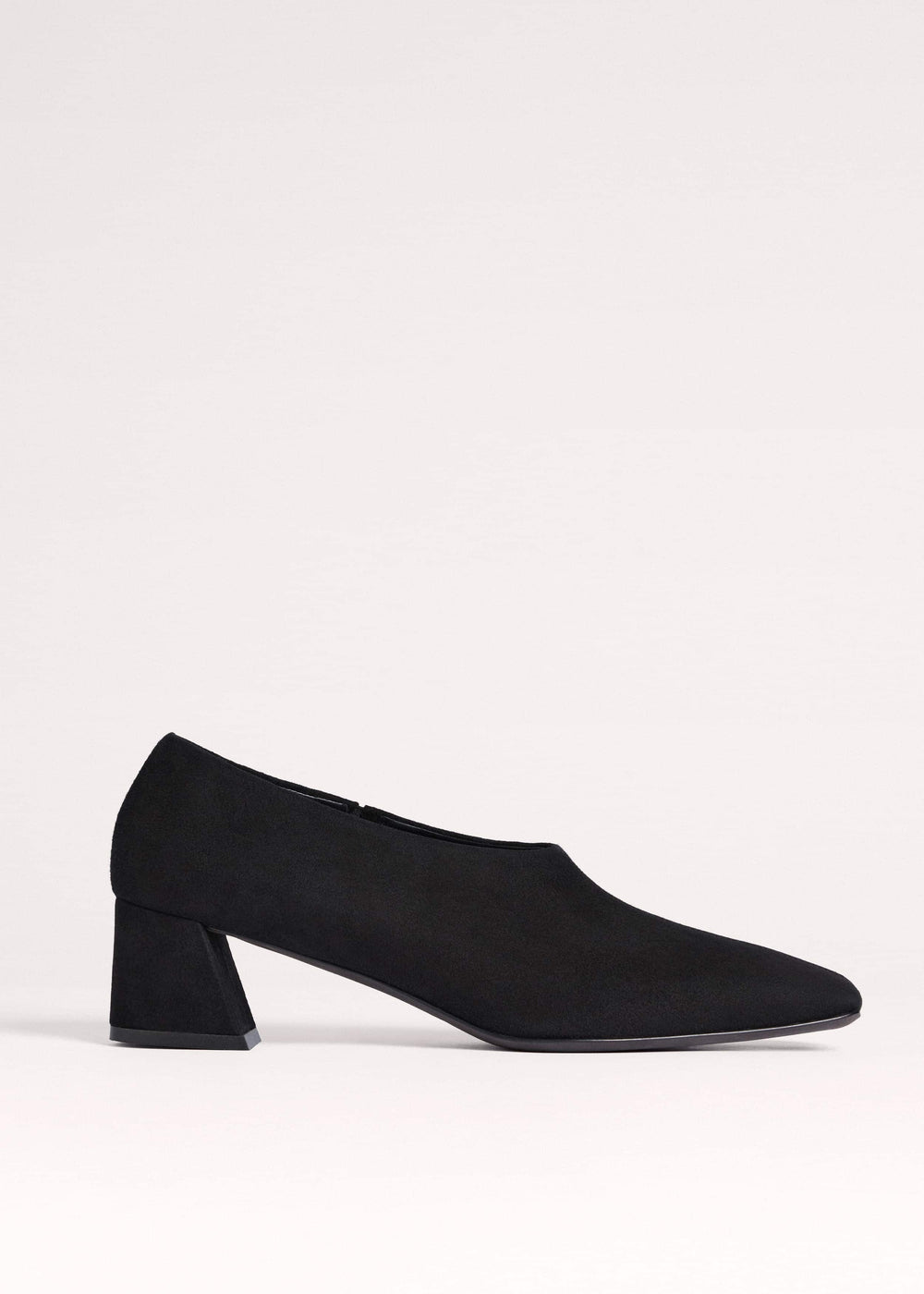 Black High Front Block Heel