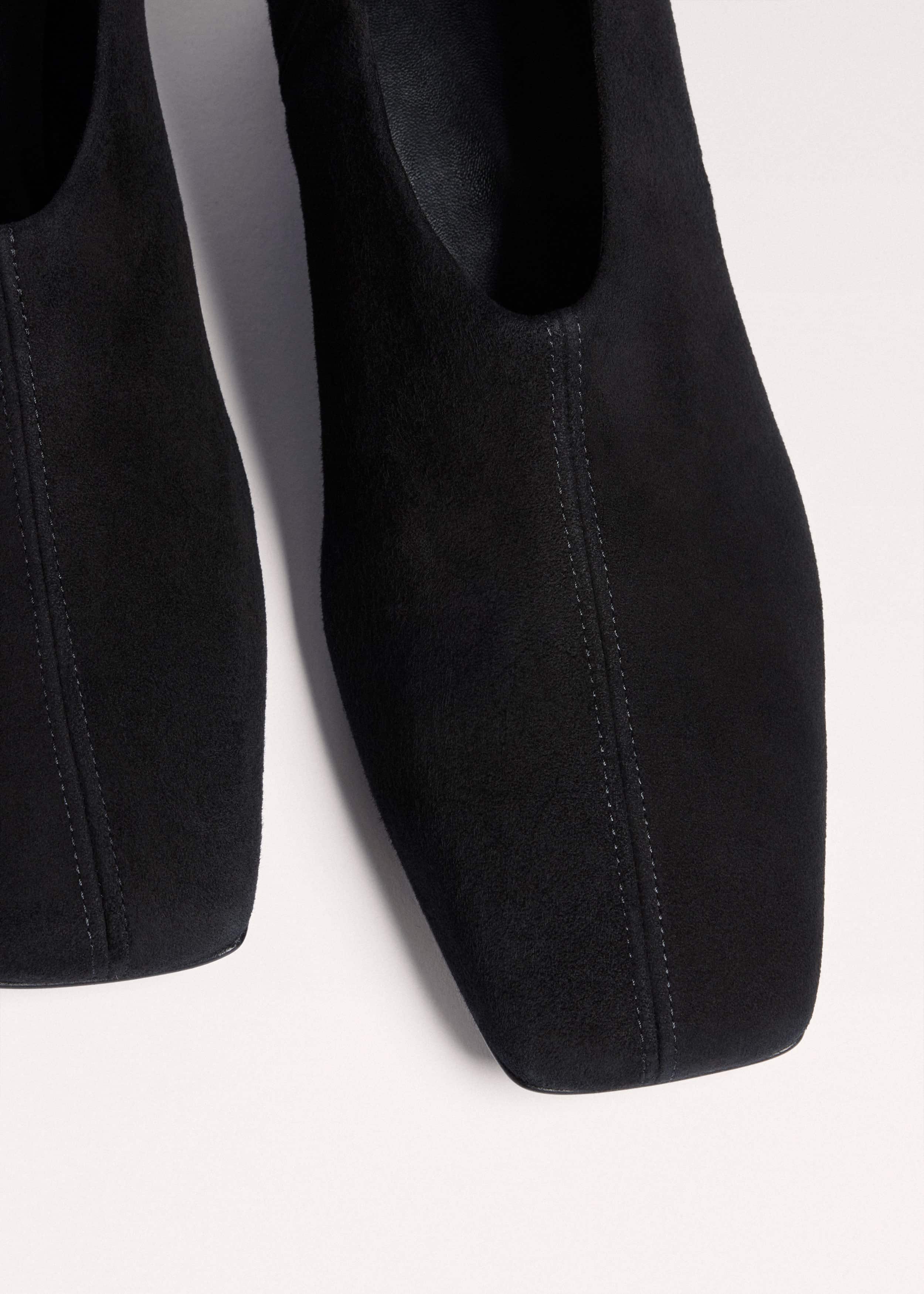 Black High Front Block Heel