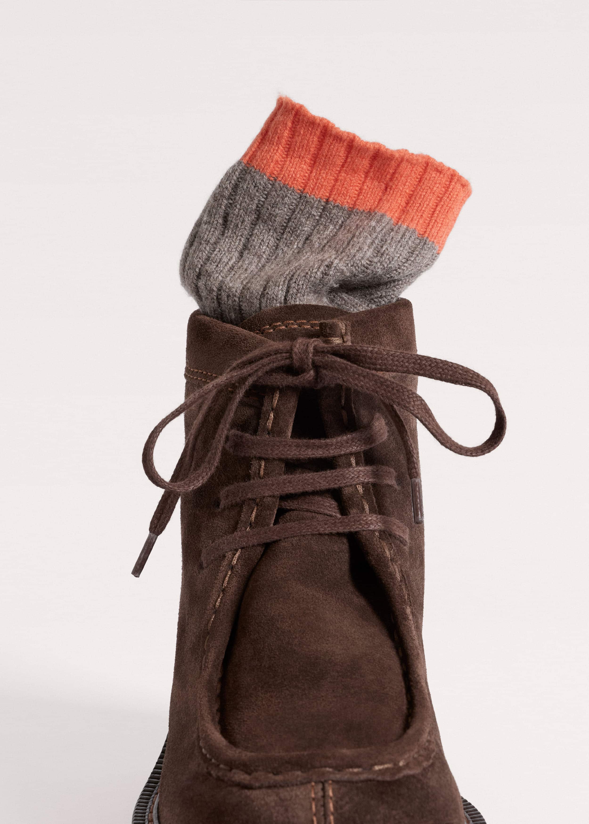 Brown Chunky Lace Up Ankle Boot