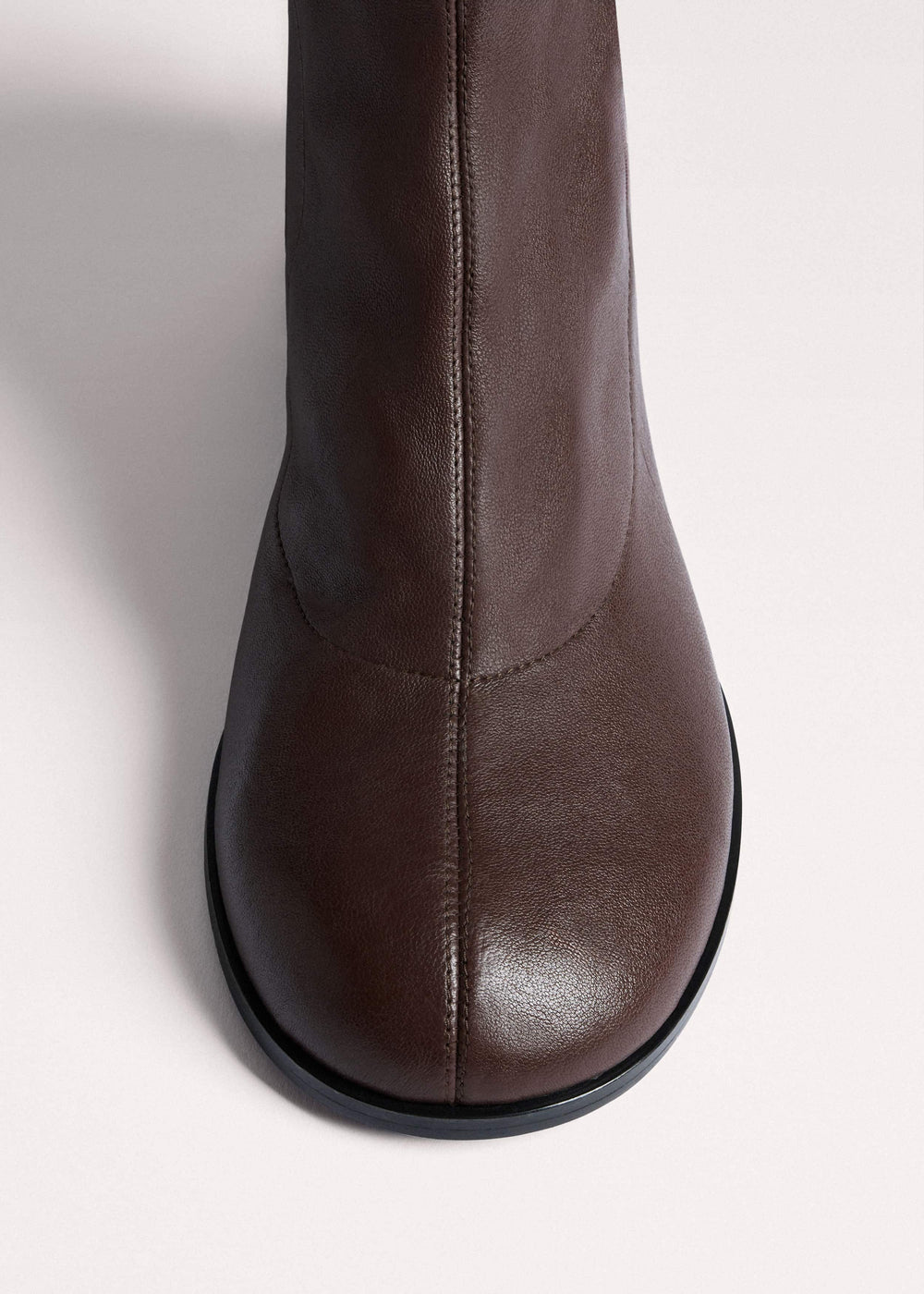 Brown Knee-High Stretch Boot