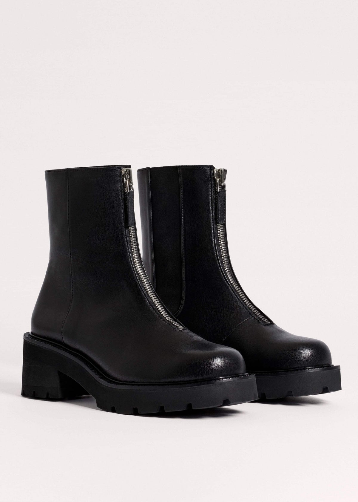 Black Zip Front Boot