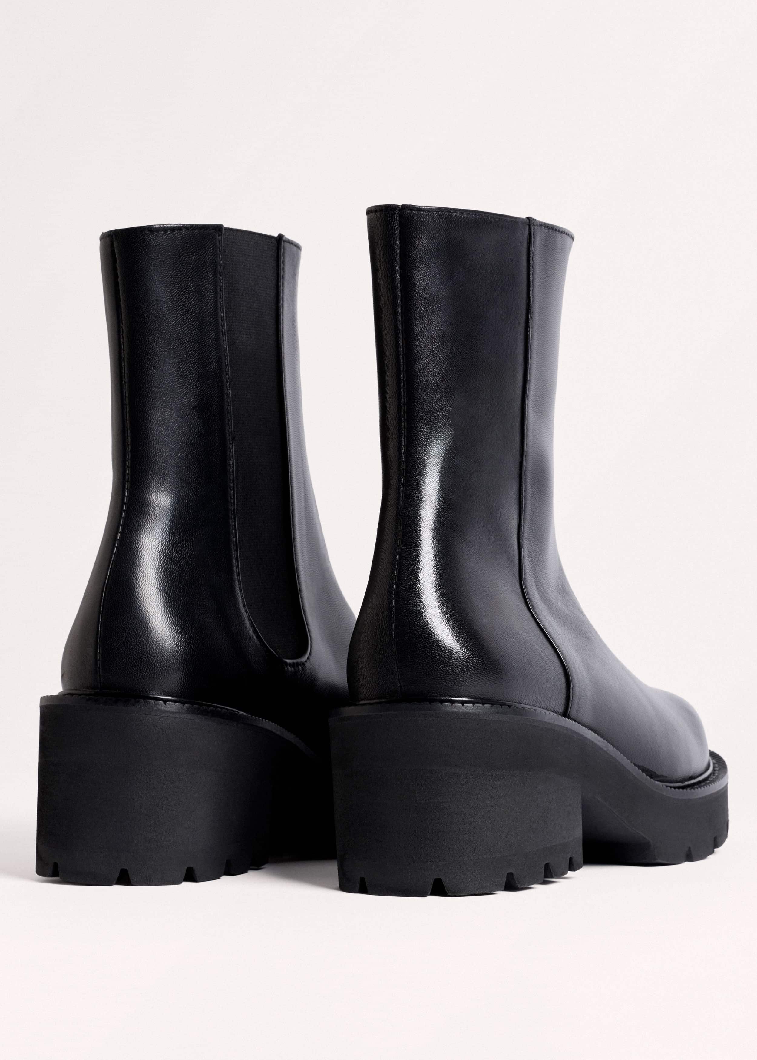 Black Zip Front Boot