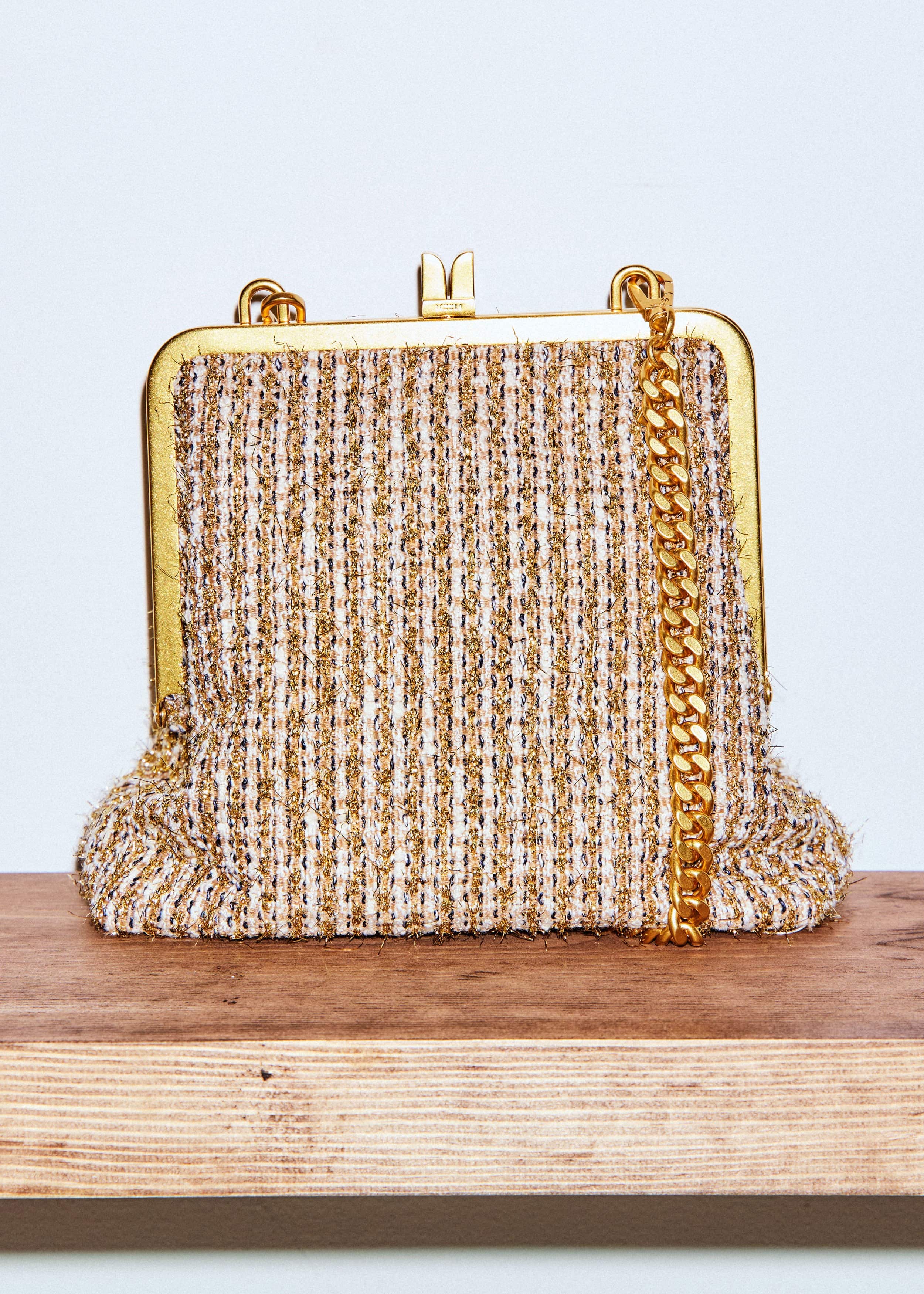Gold Tweed AM-PM Crossbody Bag