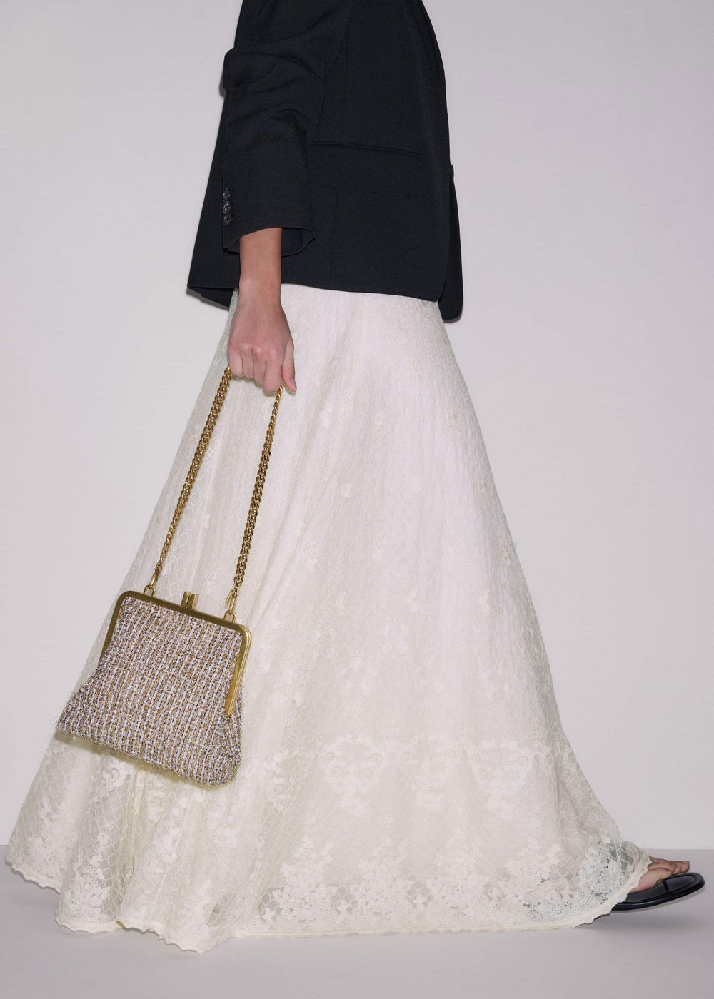 Gold Tweed AM-PM Crossbody Bag