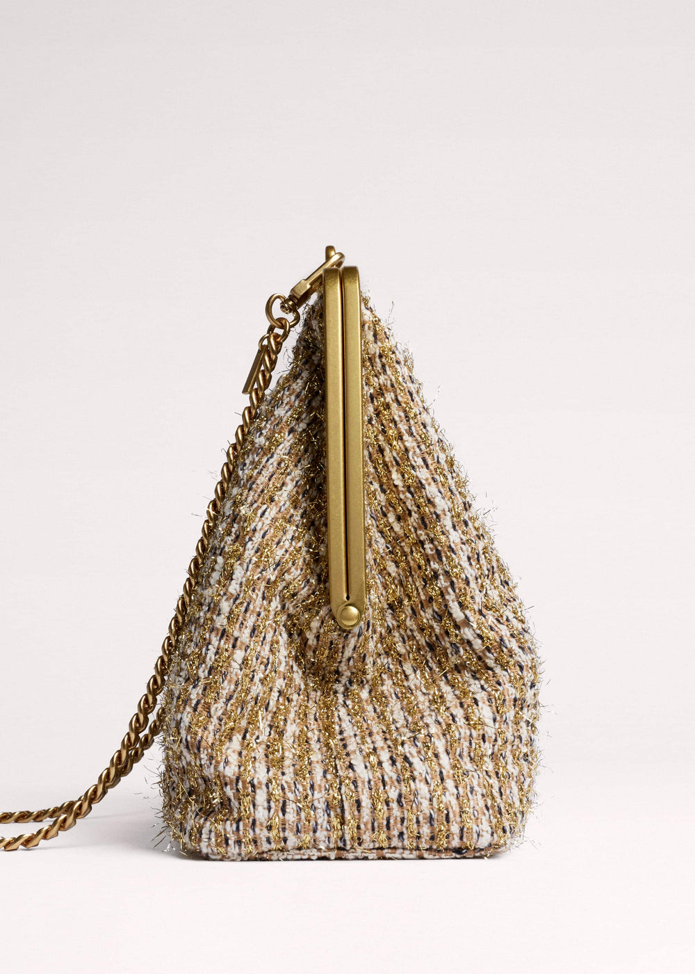 Gold Tweed AM-PM Crossbody Bag