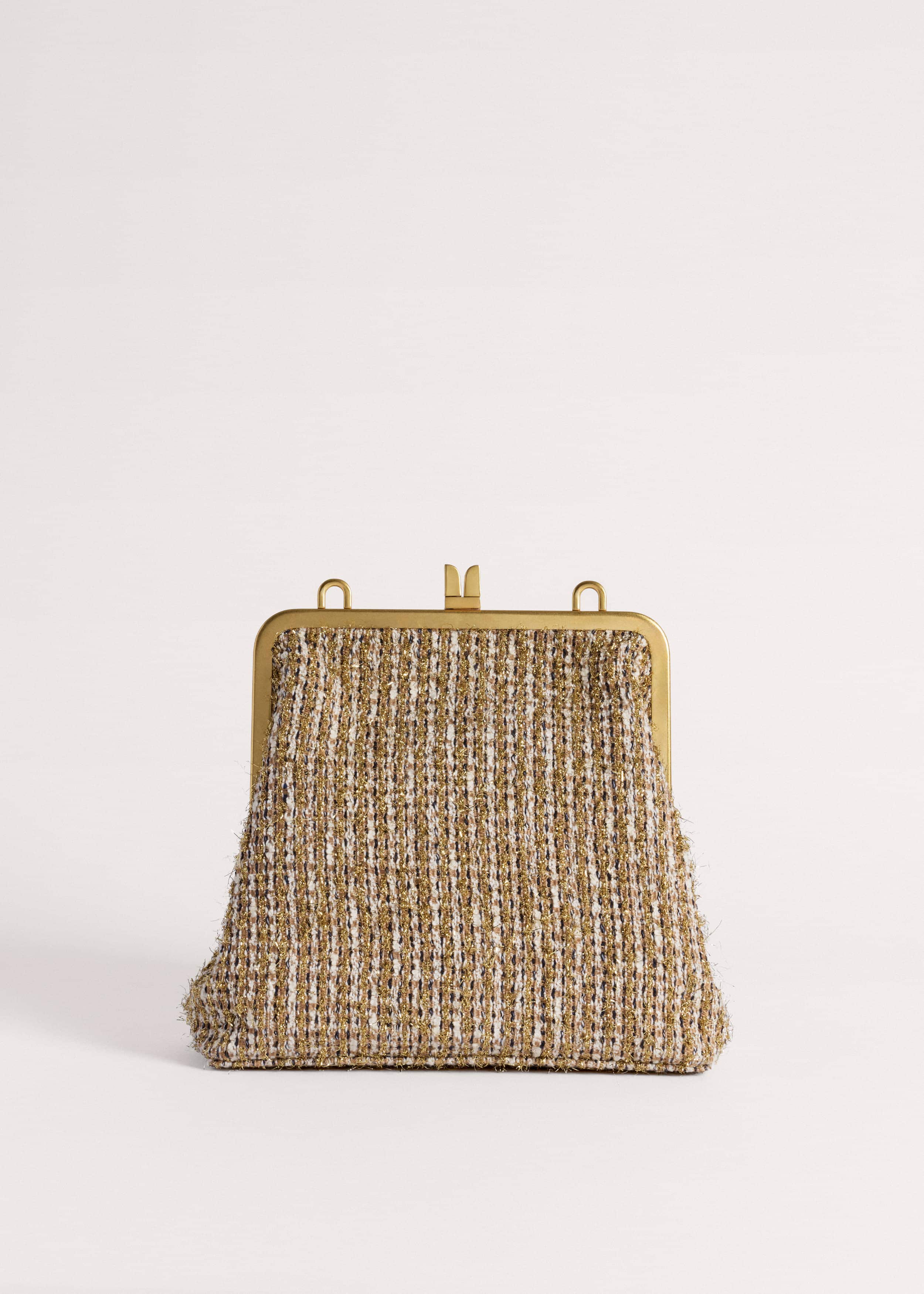 Gold Tweed AM-PM Crossbody Bag