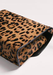Brown 2-Way Leopard Print Crossbody Bag