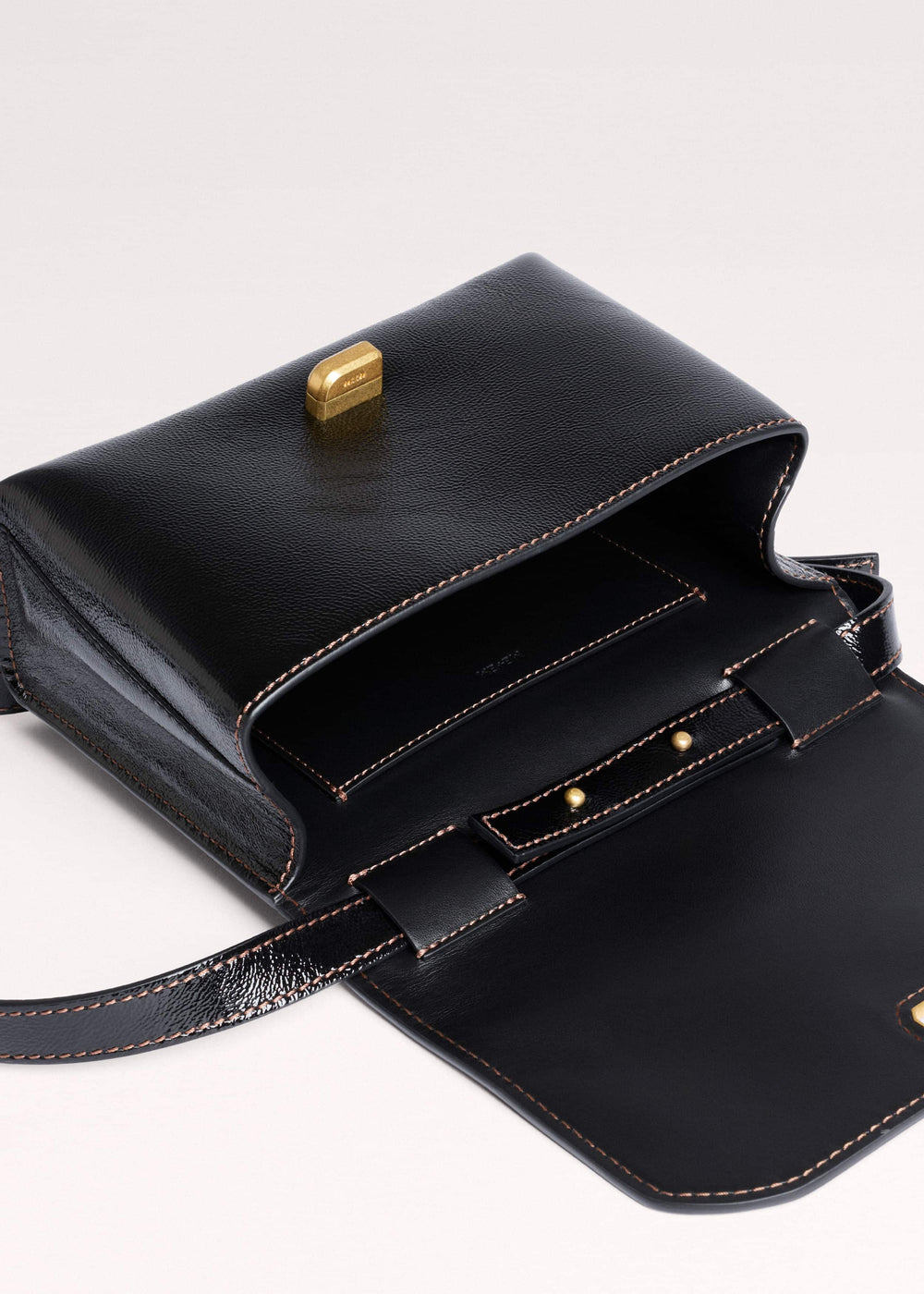 Black Leather Clutch + Crossbody Bag