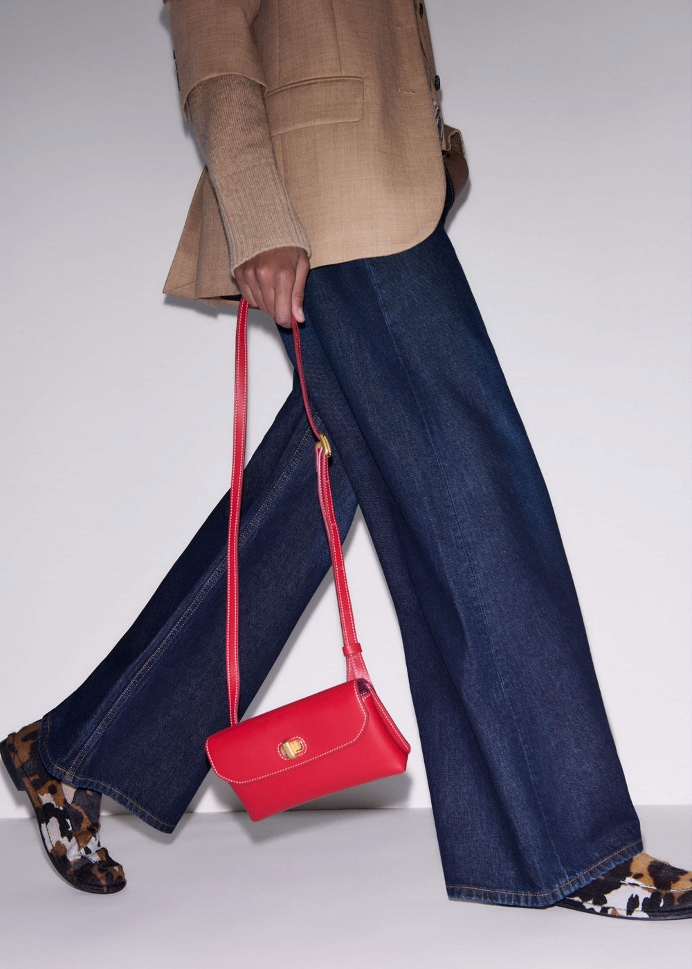 Red Leather Small Pouch