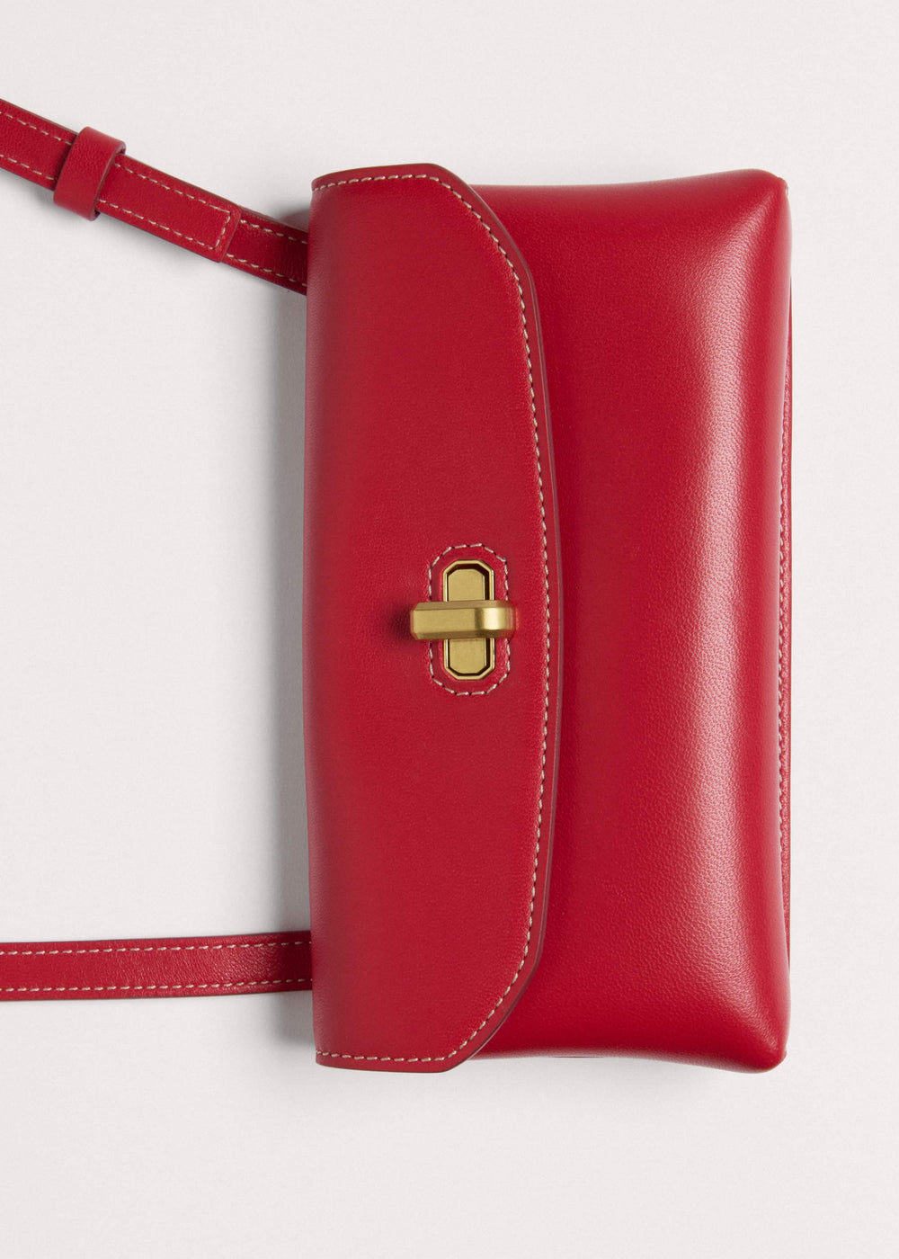 Red Leather Small Pouch