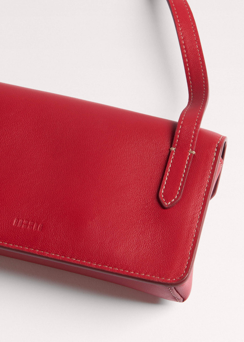 Red Leather Small Pouch
