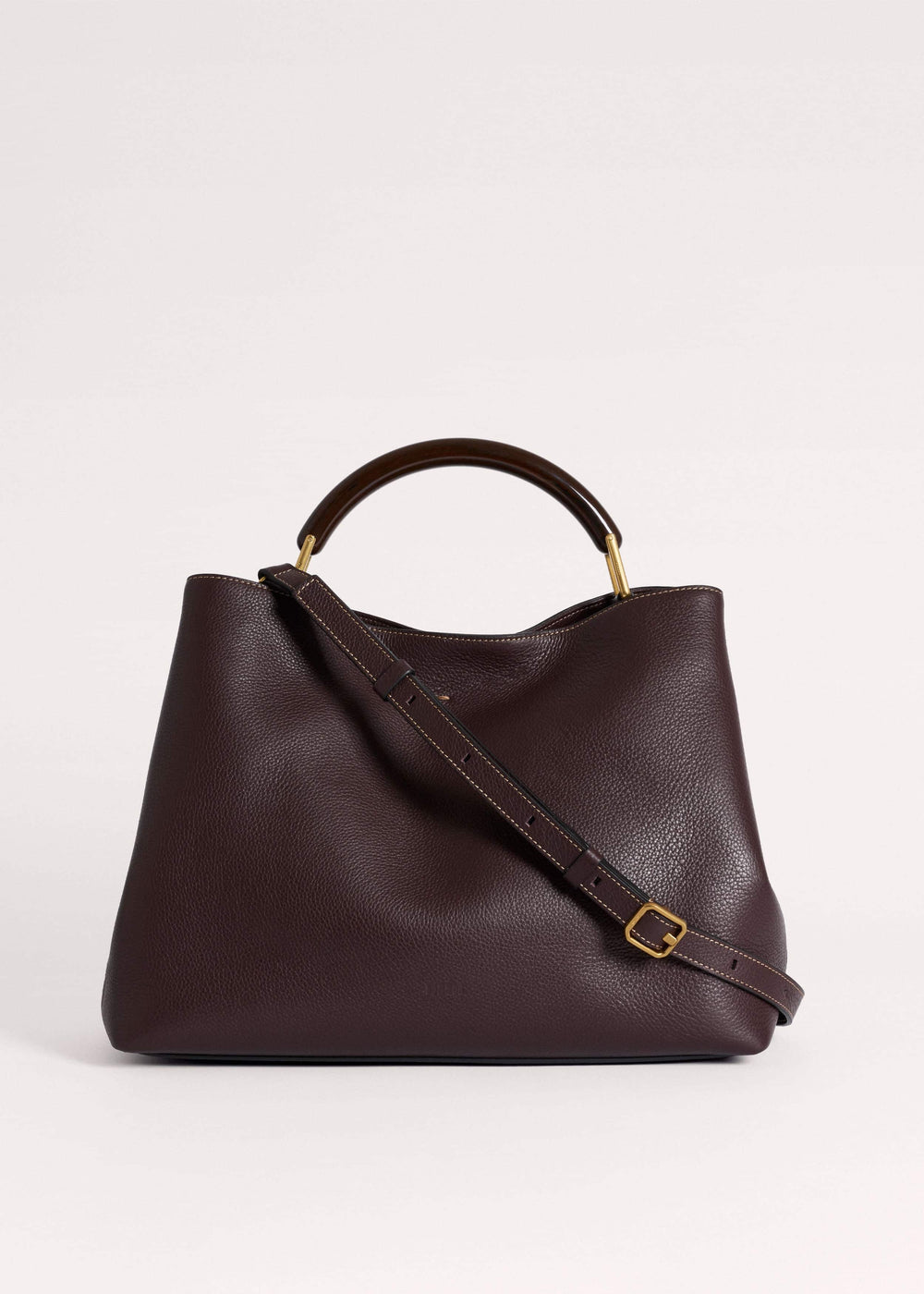 Red Leather Soft Constructed Day Bag