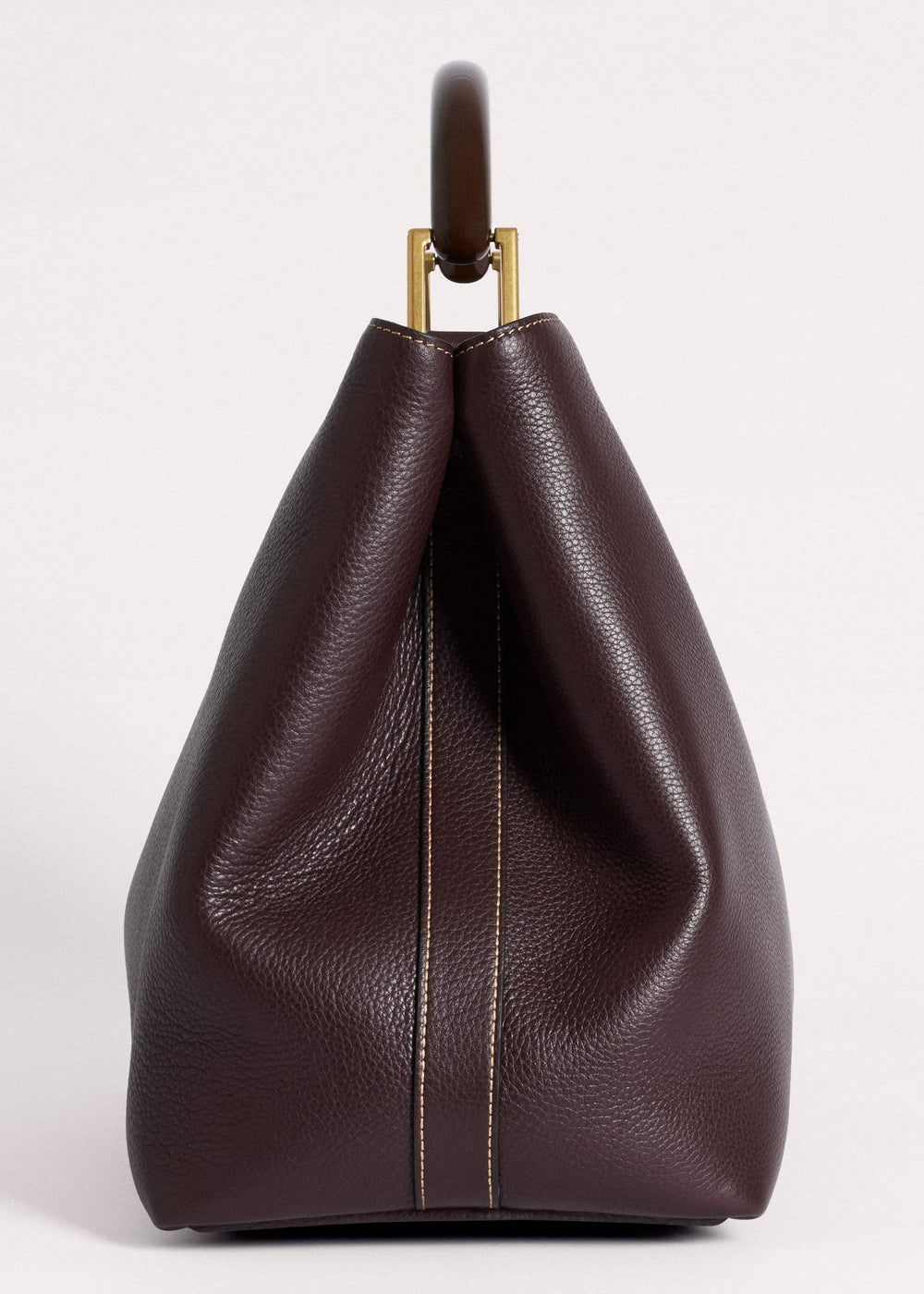 Red Leather Soft Constructed Day Bag