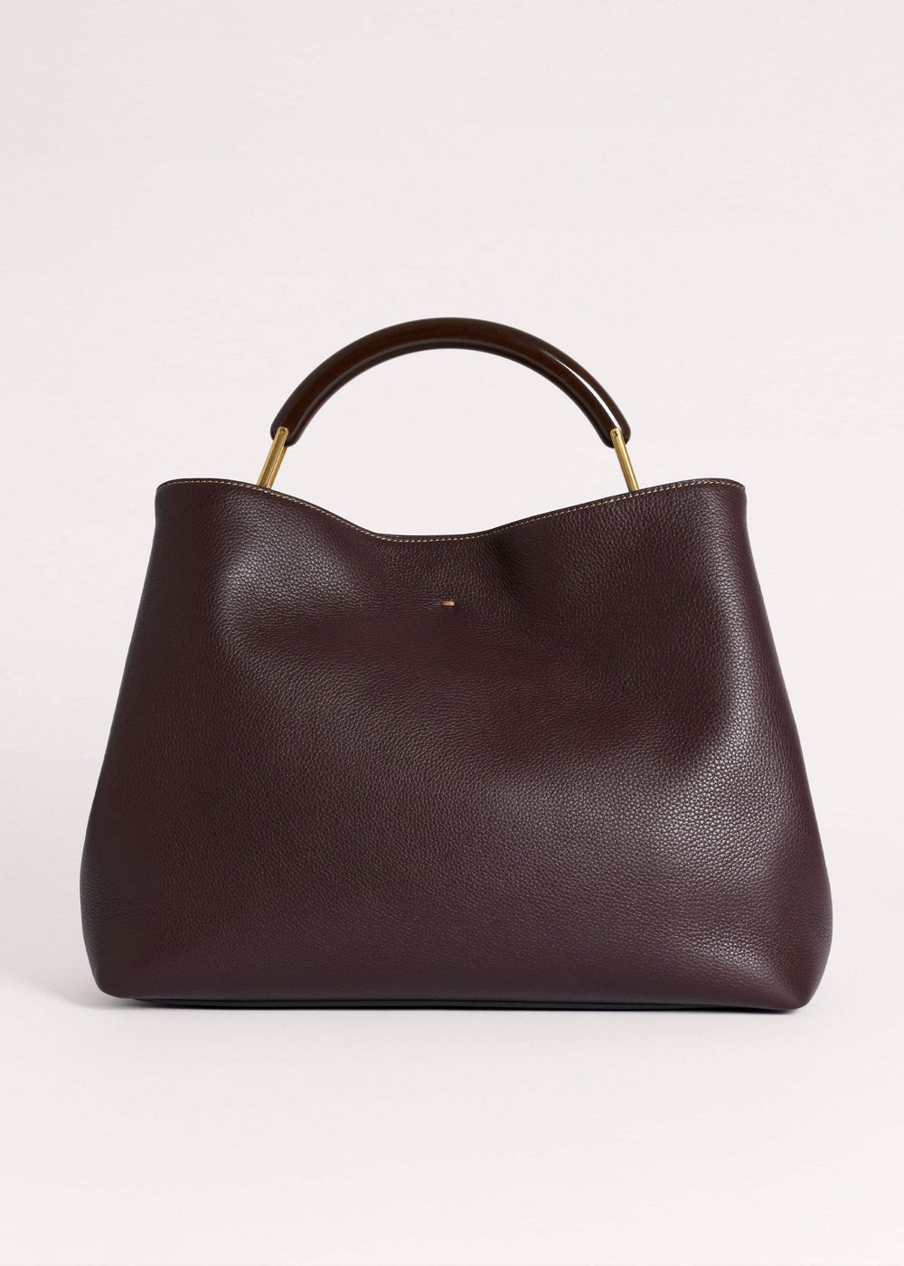 Red Leather Soft Constructed Day Bag
