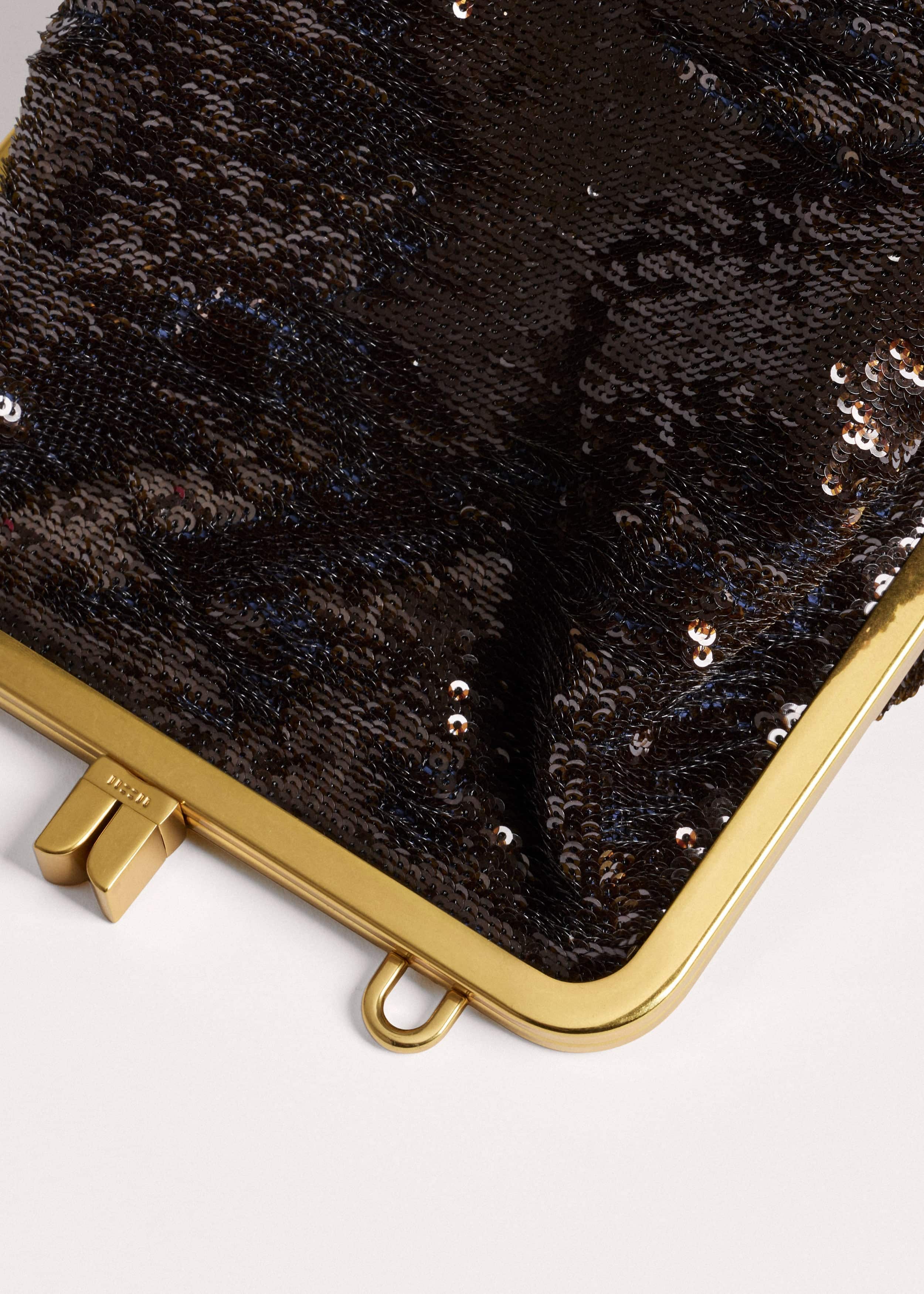 Brown Sequin Evening Bag
