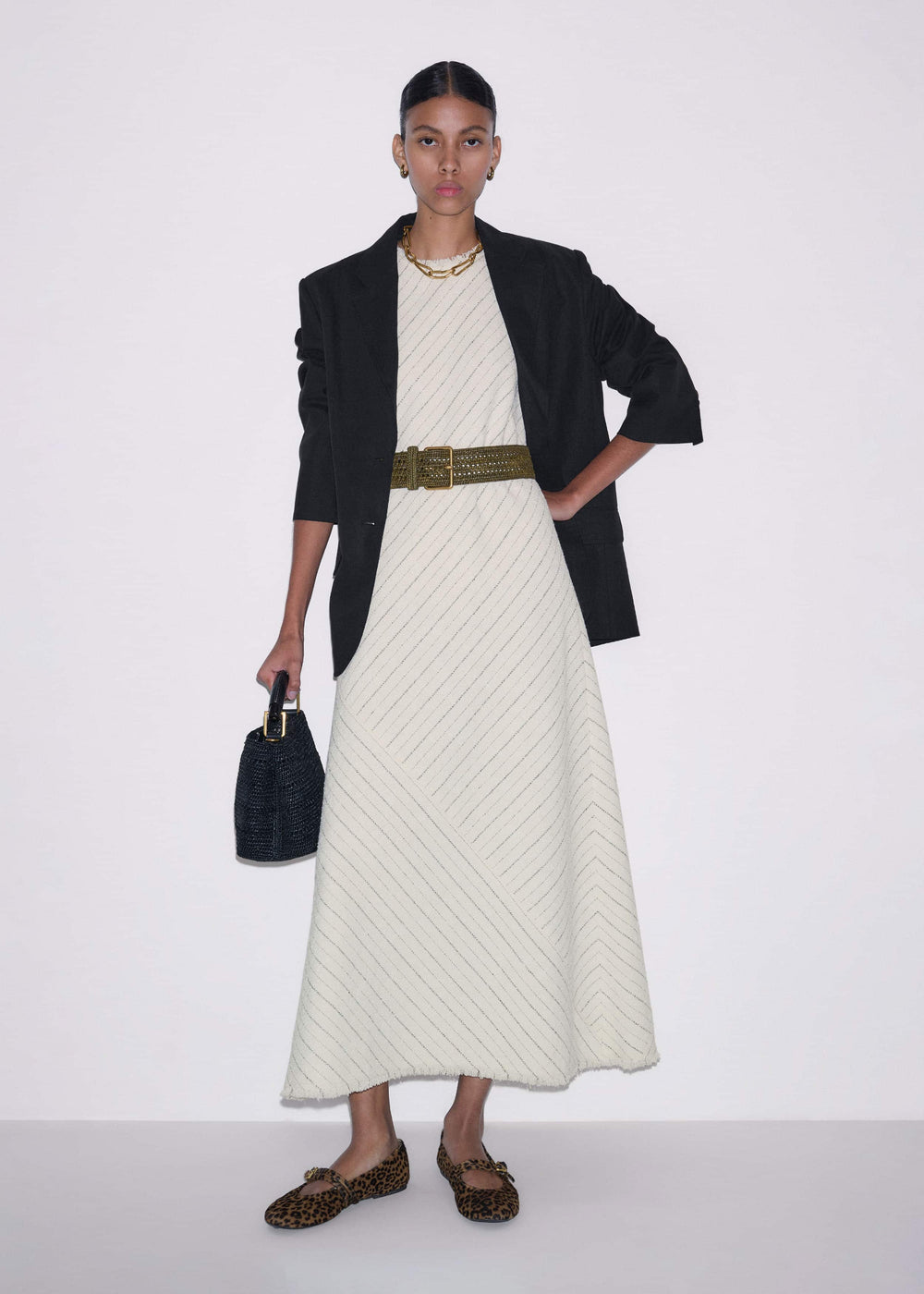 Olive Green Raffia Wide Summer Belt