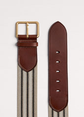 Cream Wide Elastic Belt