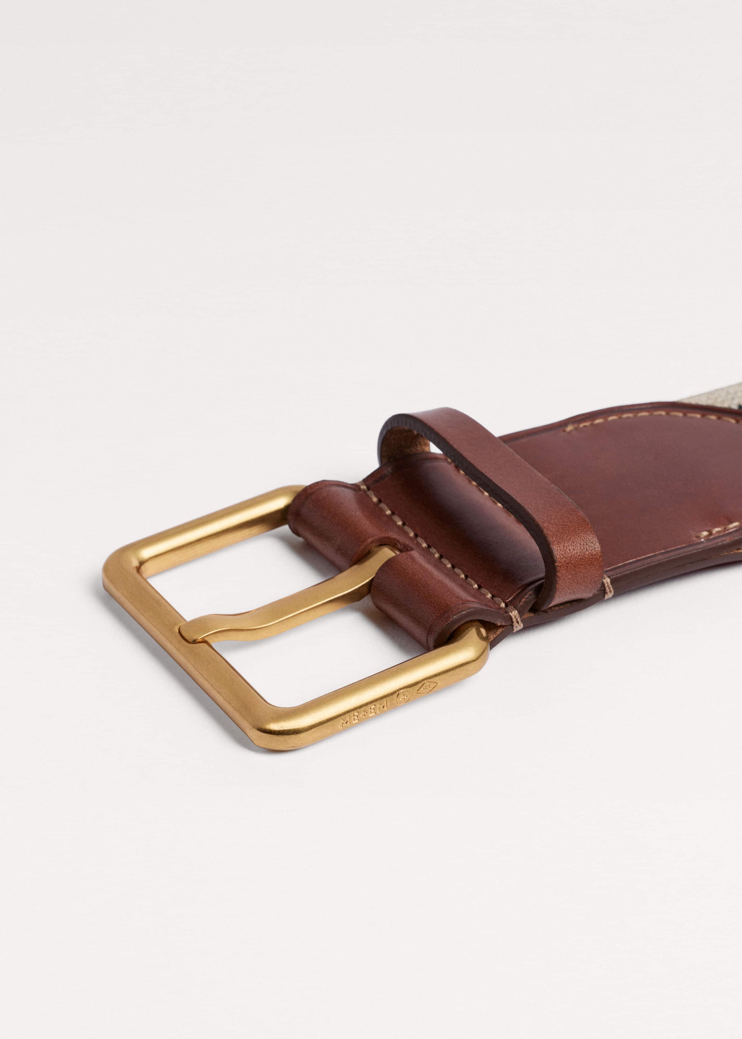 Cream Wide Elastic Belt