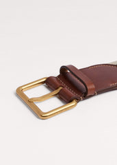 Cream Wide Elastic Belt