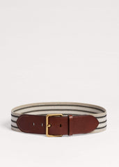 Cream Wide Elastic Belt