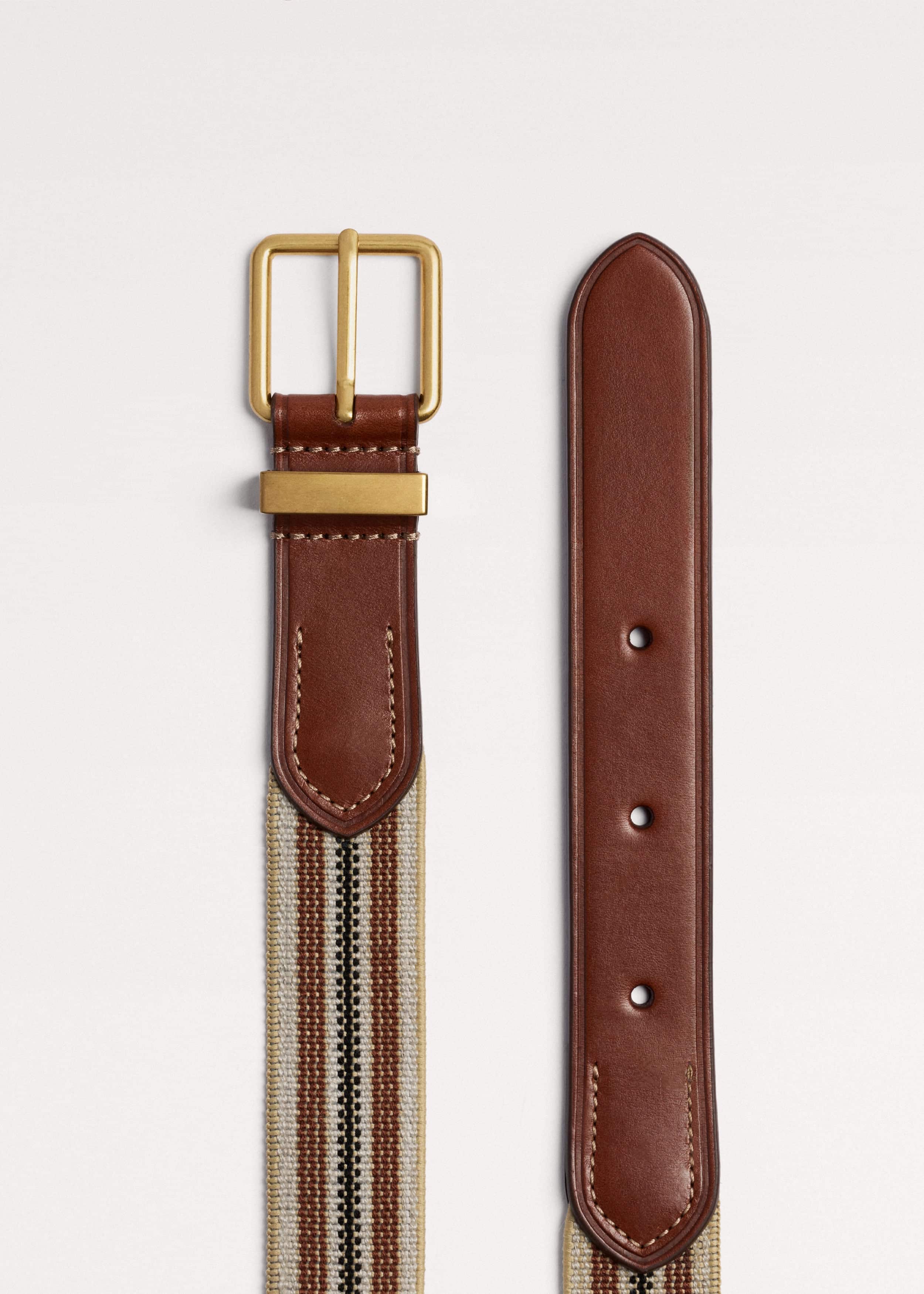 Brown Elastic Stretch Belt