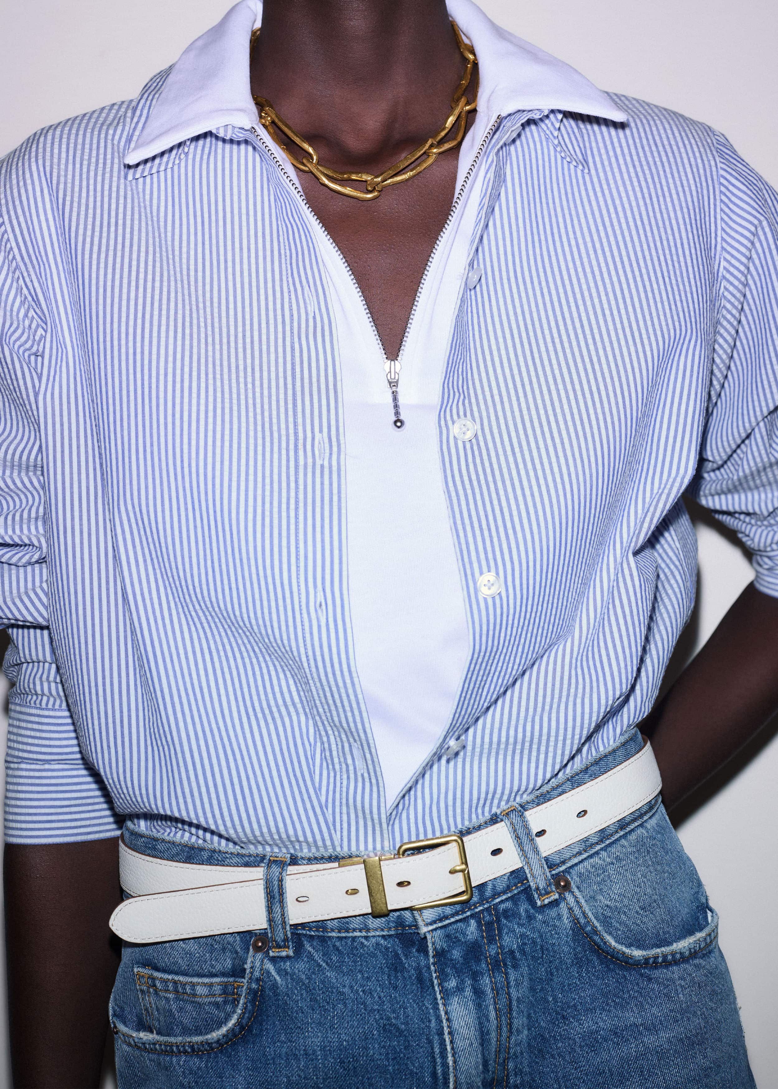 Dark Brown Buttercream Reversible Belt
