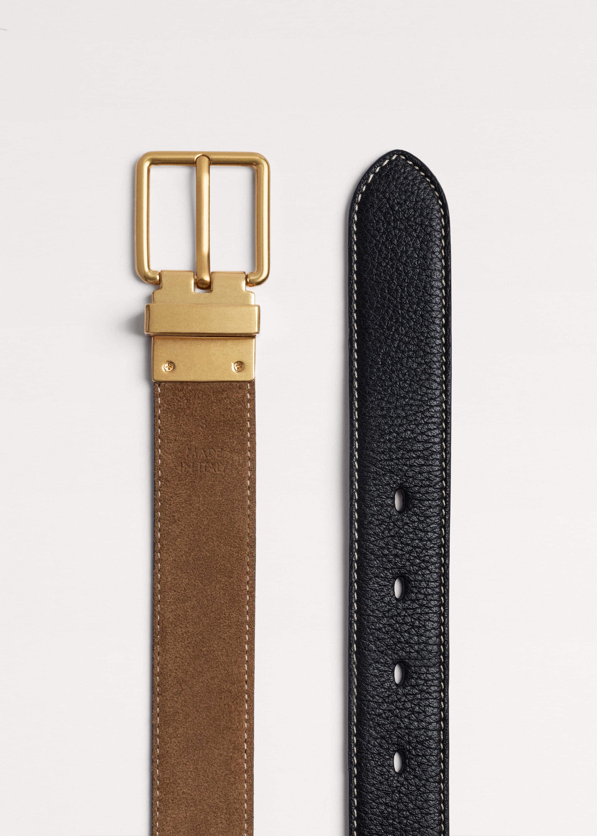 Black + Tan Reversible Belt