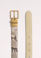 Snake Print Reversible Belt