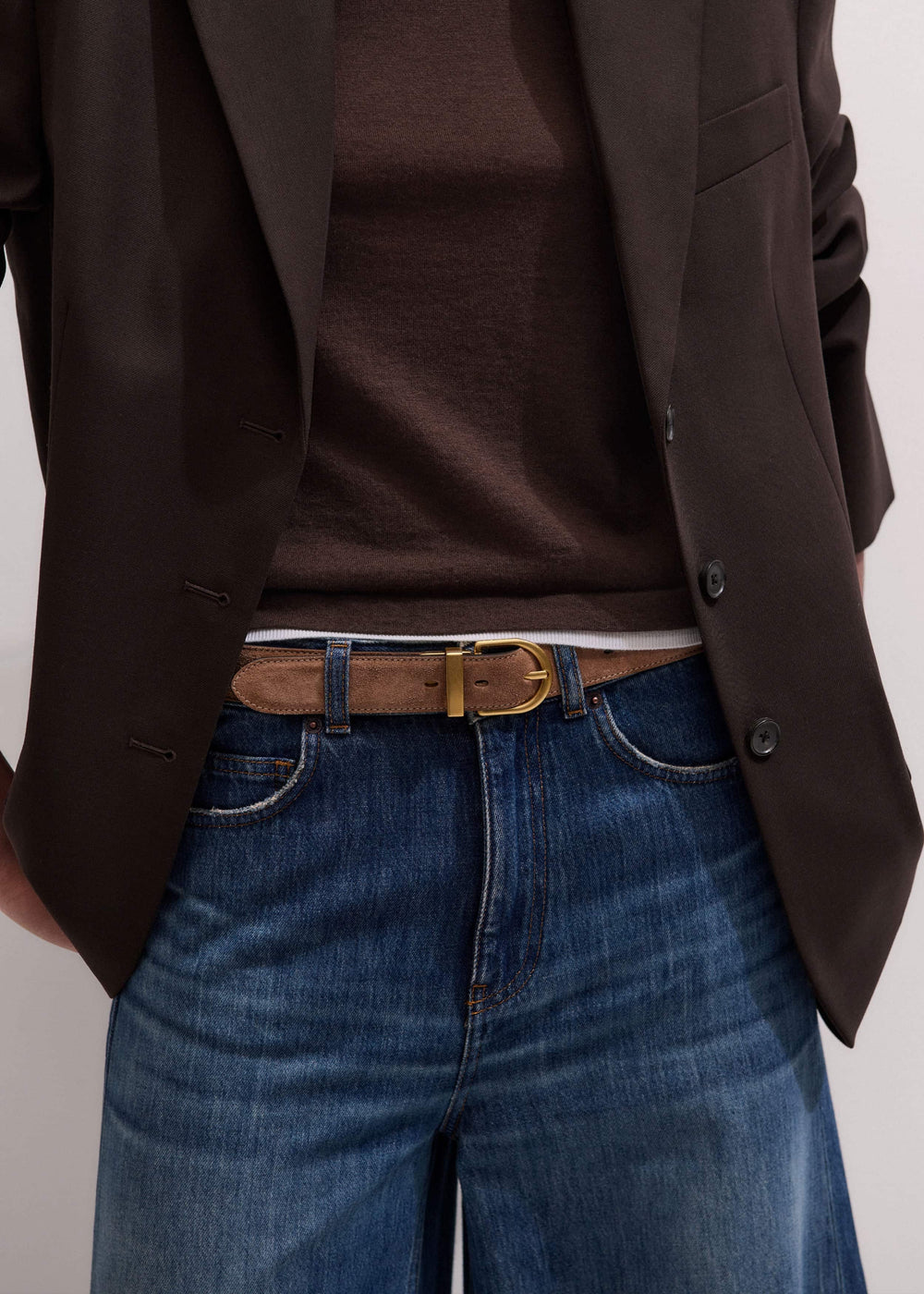 Brown Classic Round Reversible Belt