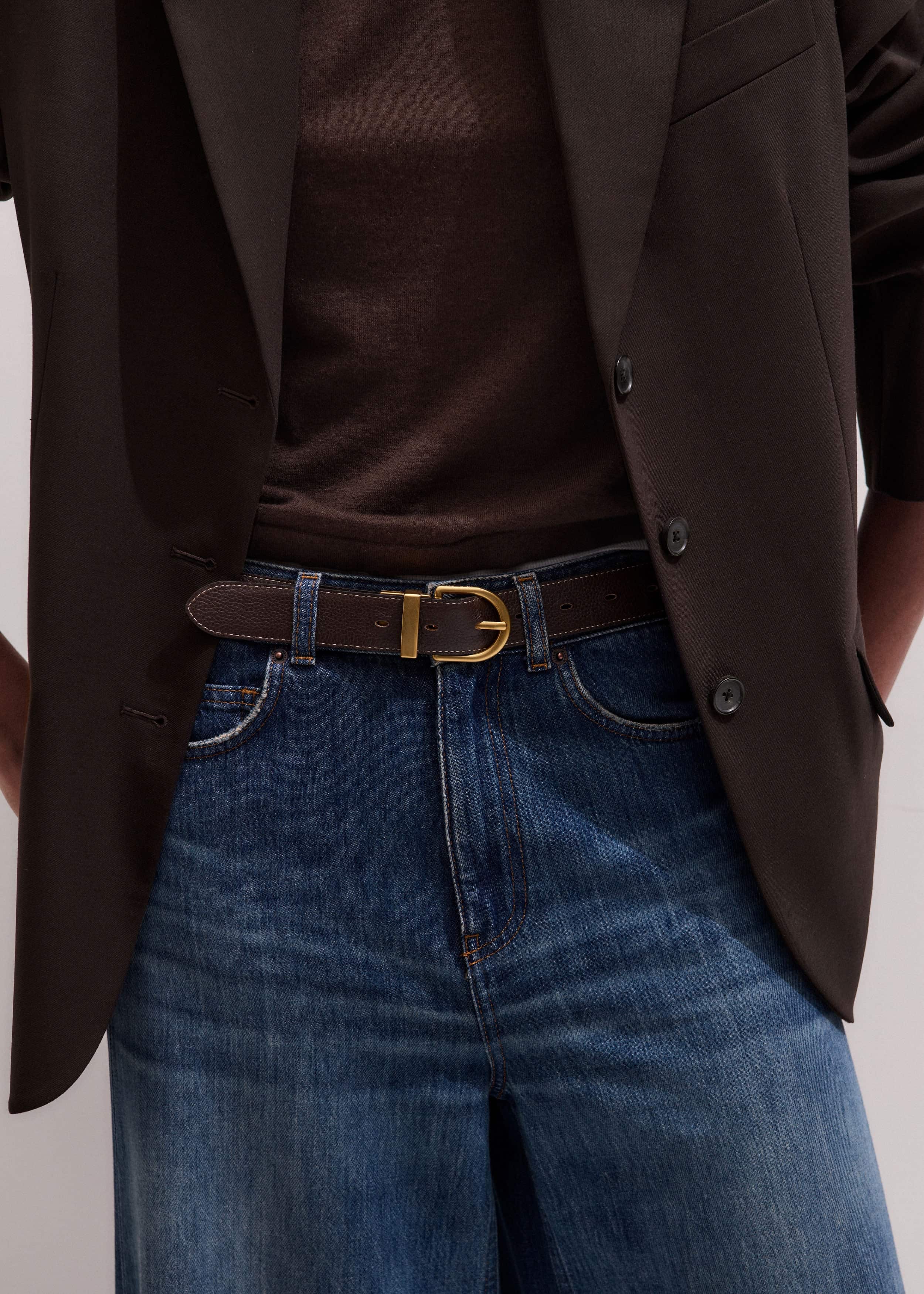 Brown Classic Round Reversible Belt