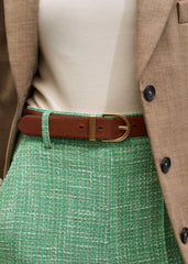 Chocolate + Tan Reversible Belt