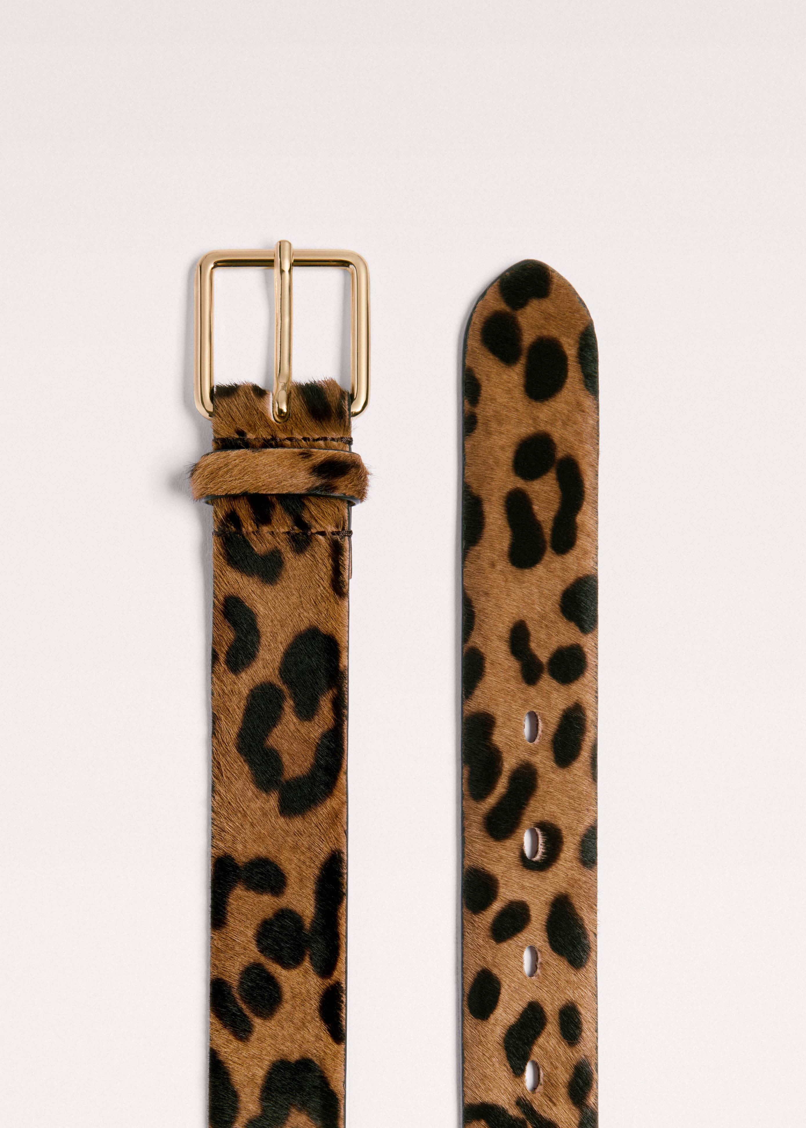 Brown Leopard Print Classic Belt
