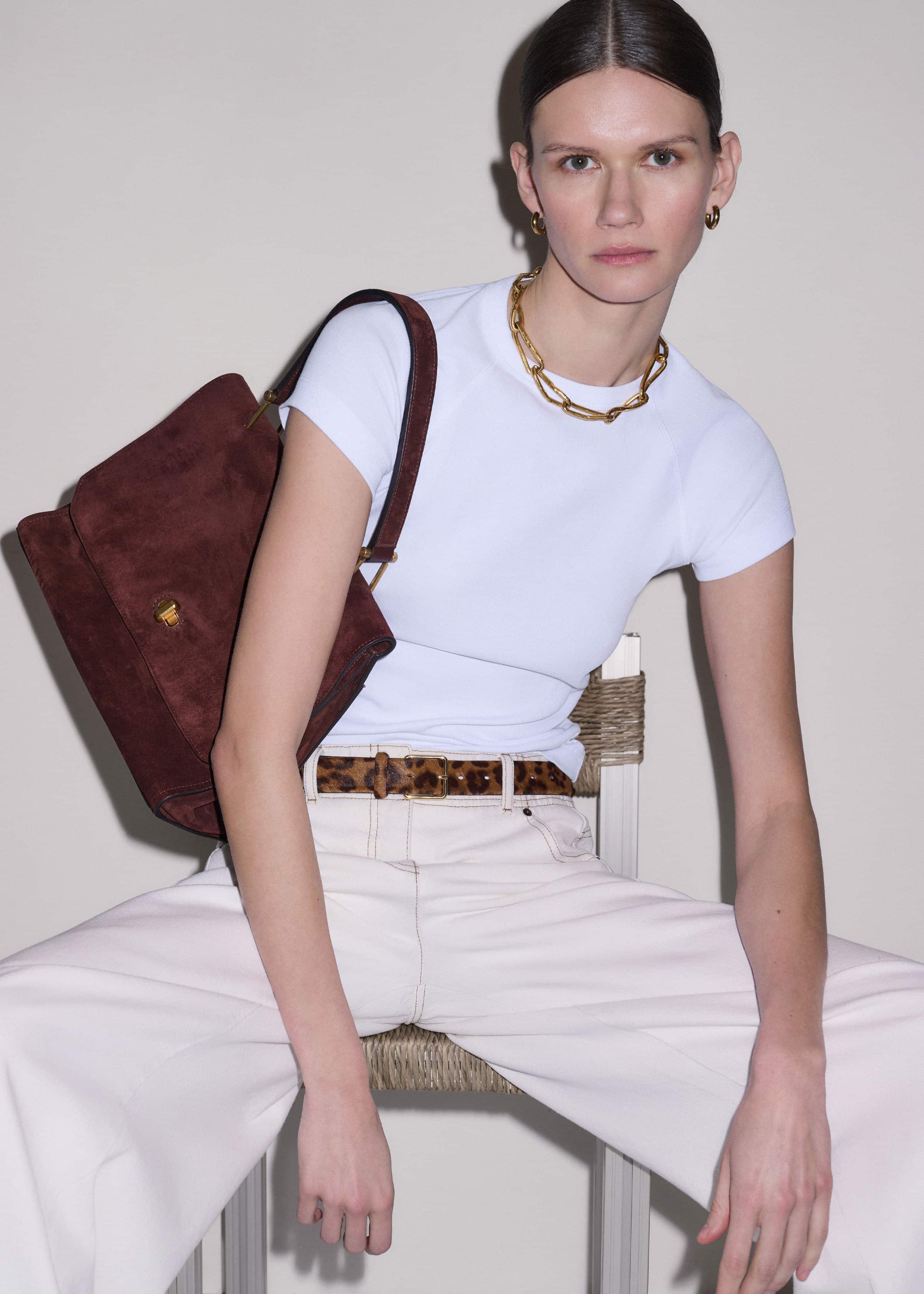 Brown Leopard Print Classic Belt