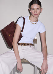 Brown Leopard Print Classic Belt