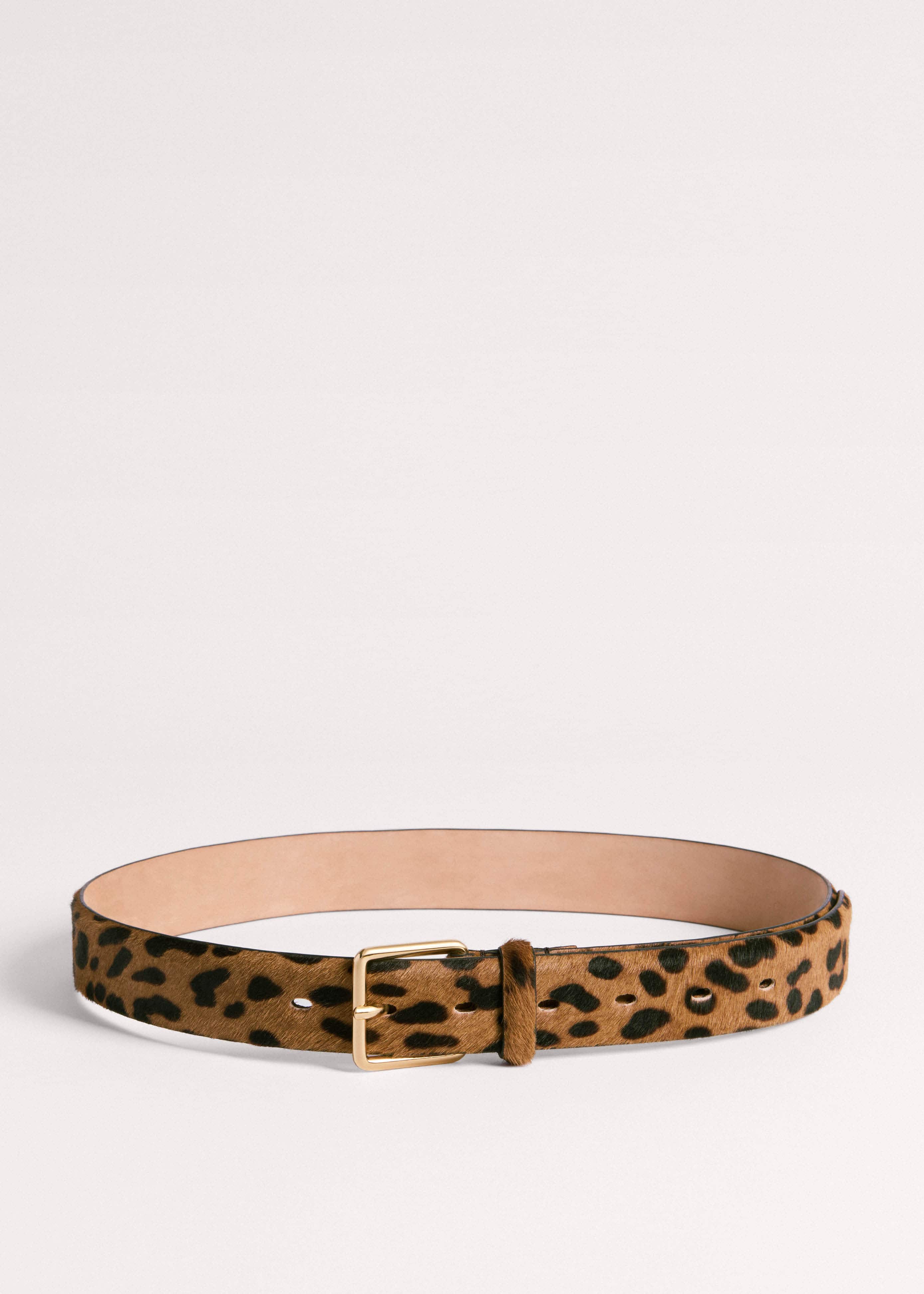 Brown Leopard Print Classic Belt