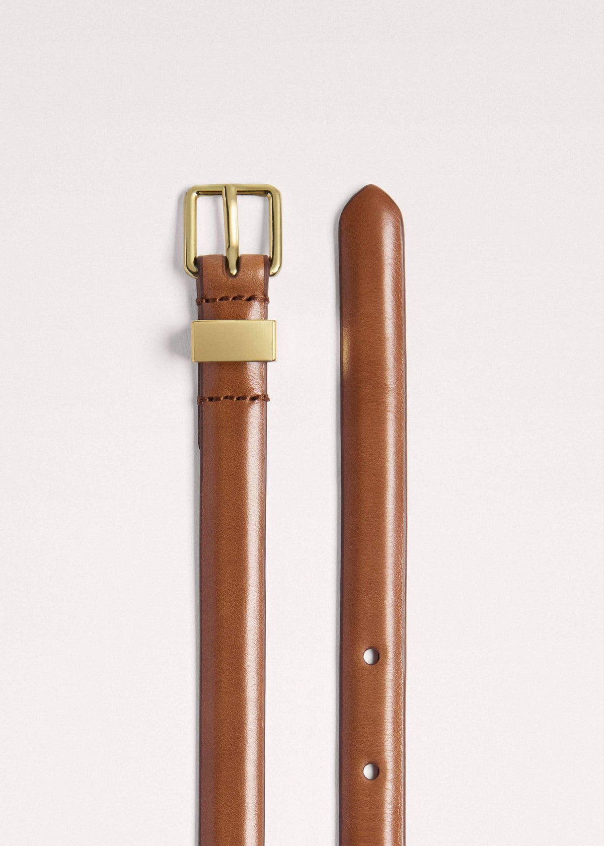 Brown Skinny Belt
