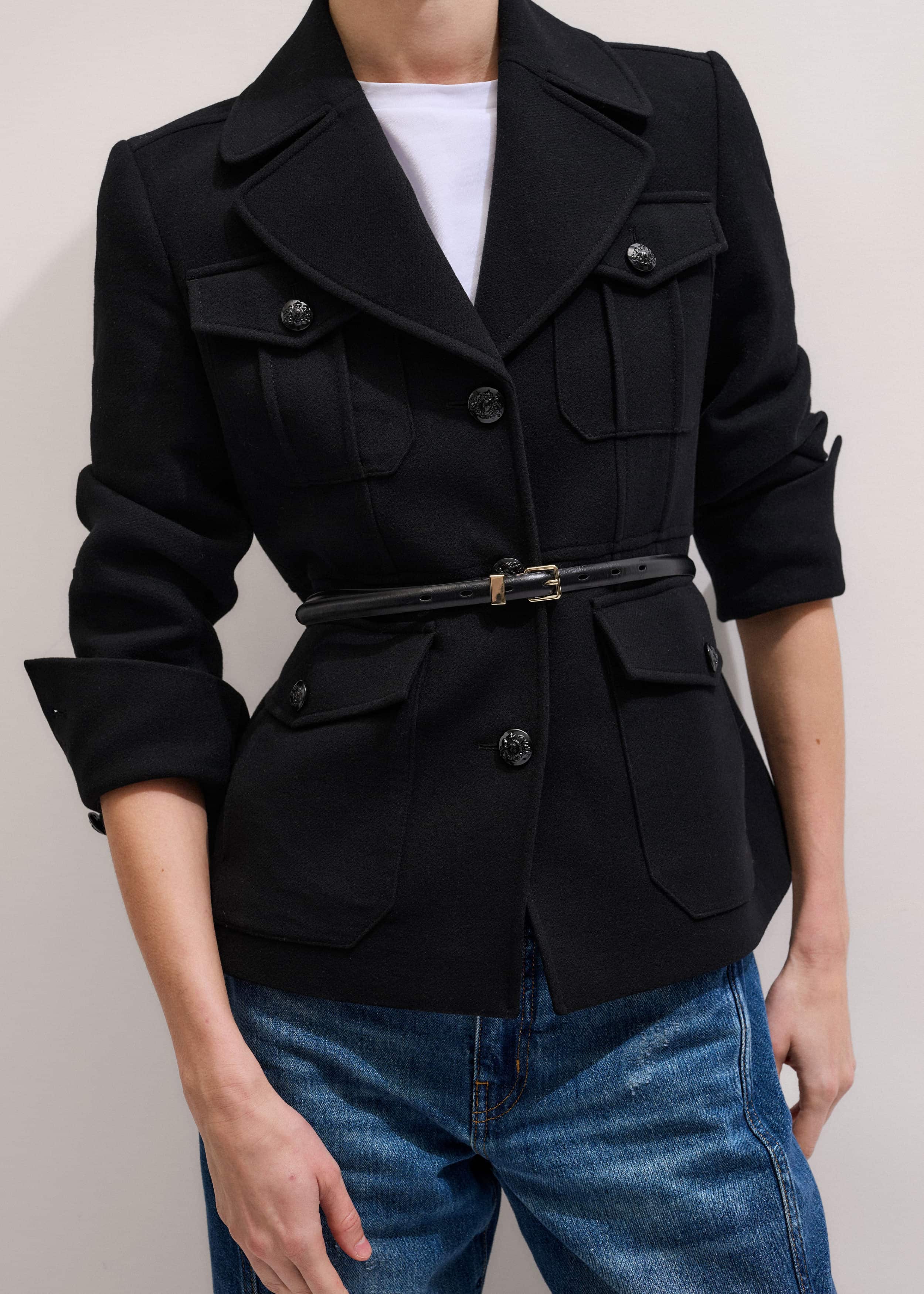 Black Skinny Belt