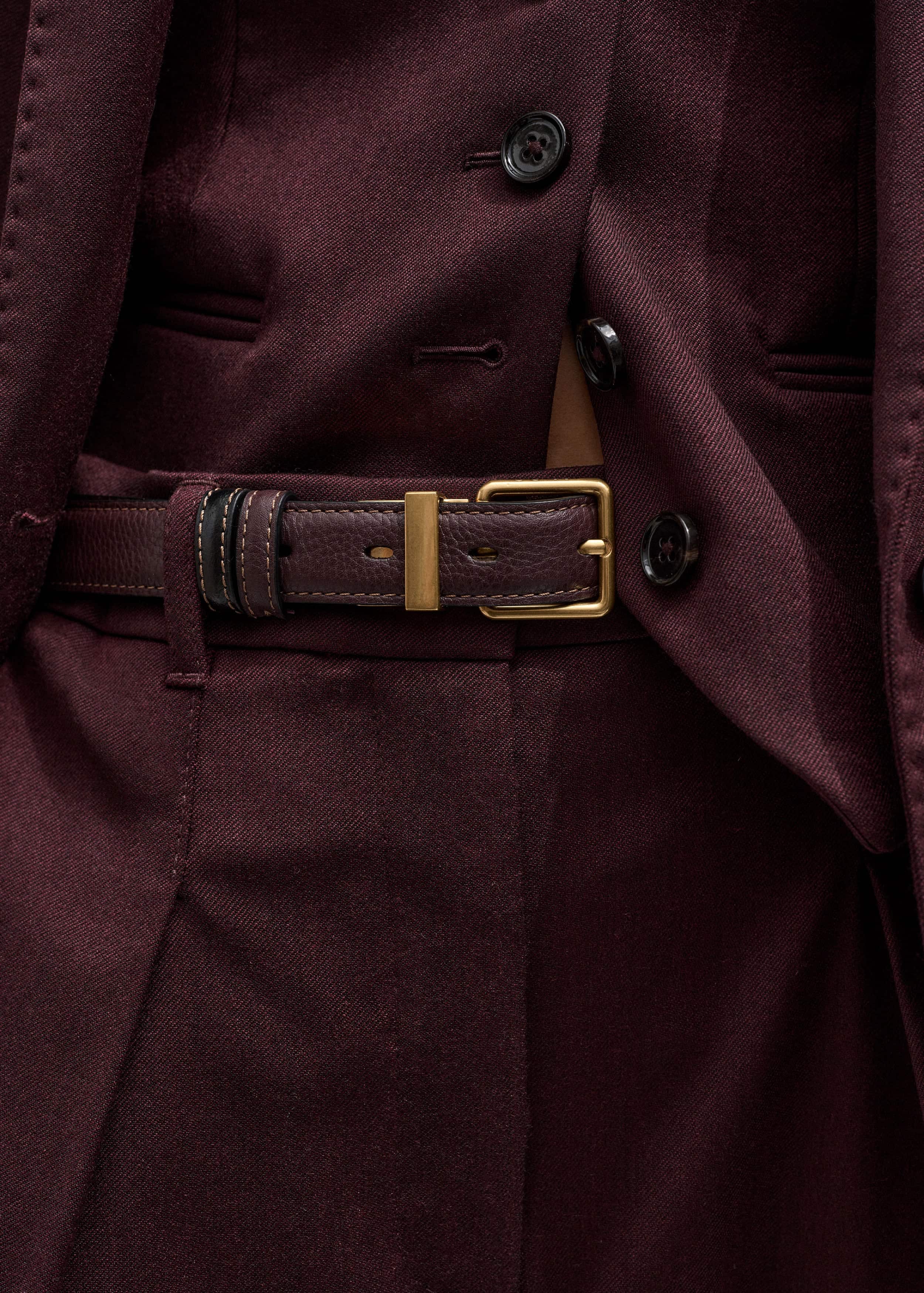 Red Leather Reversible Belt