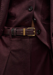 Red Leather Reversible Belt