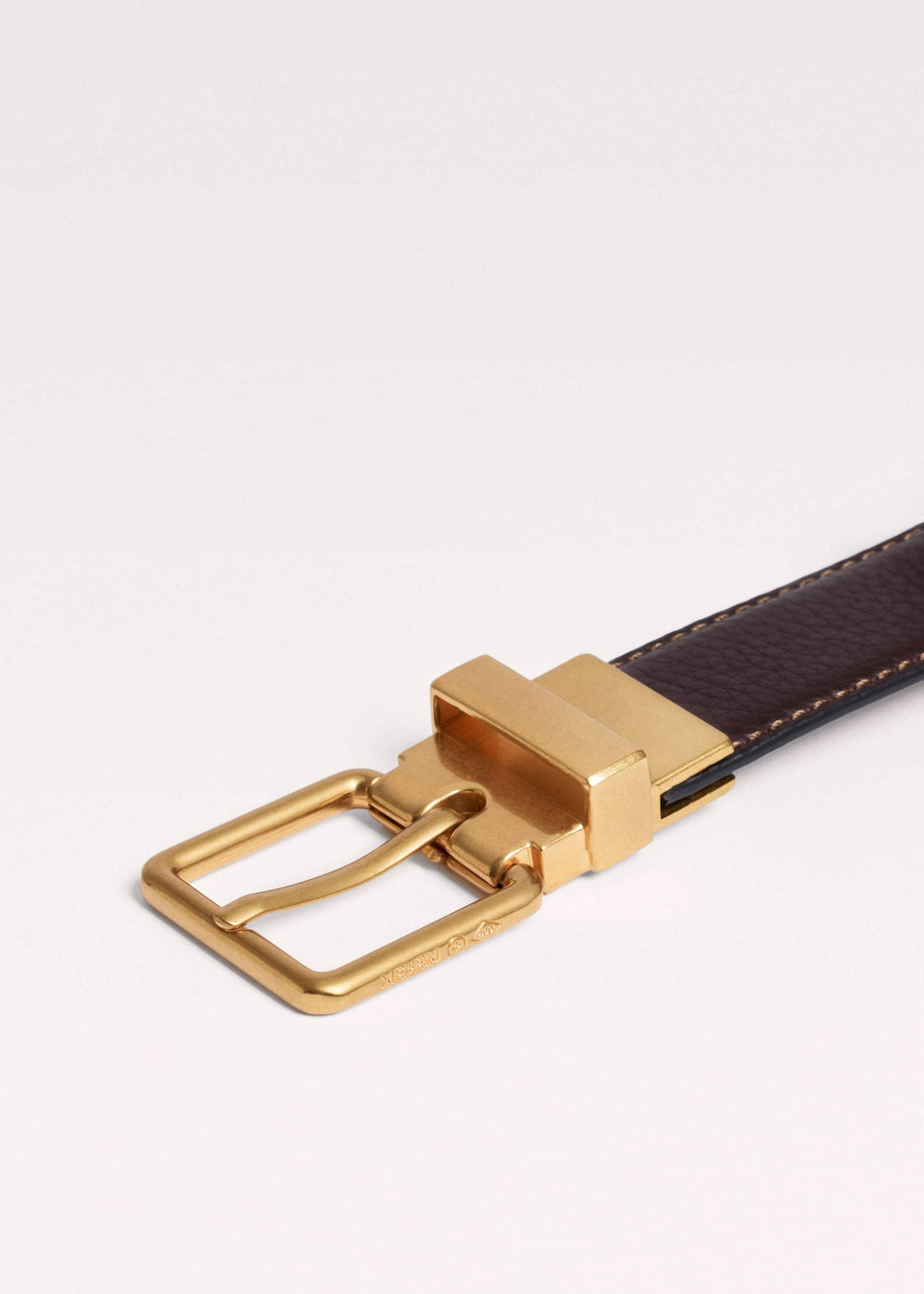 Red Leather Reversible Belt