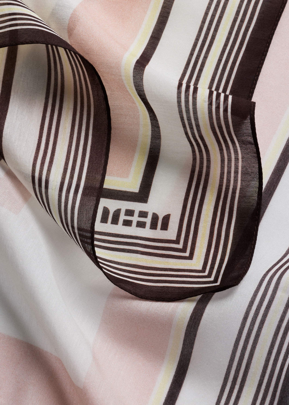 Pink Multi Stripe Border Scarf