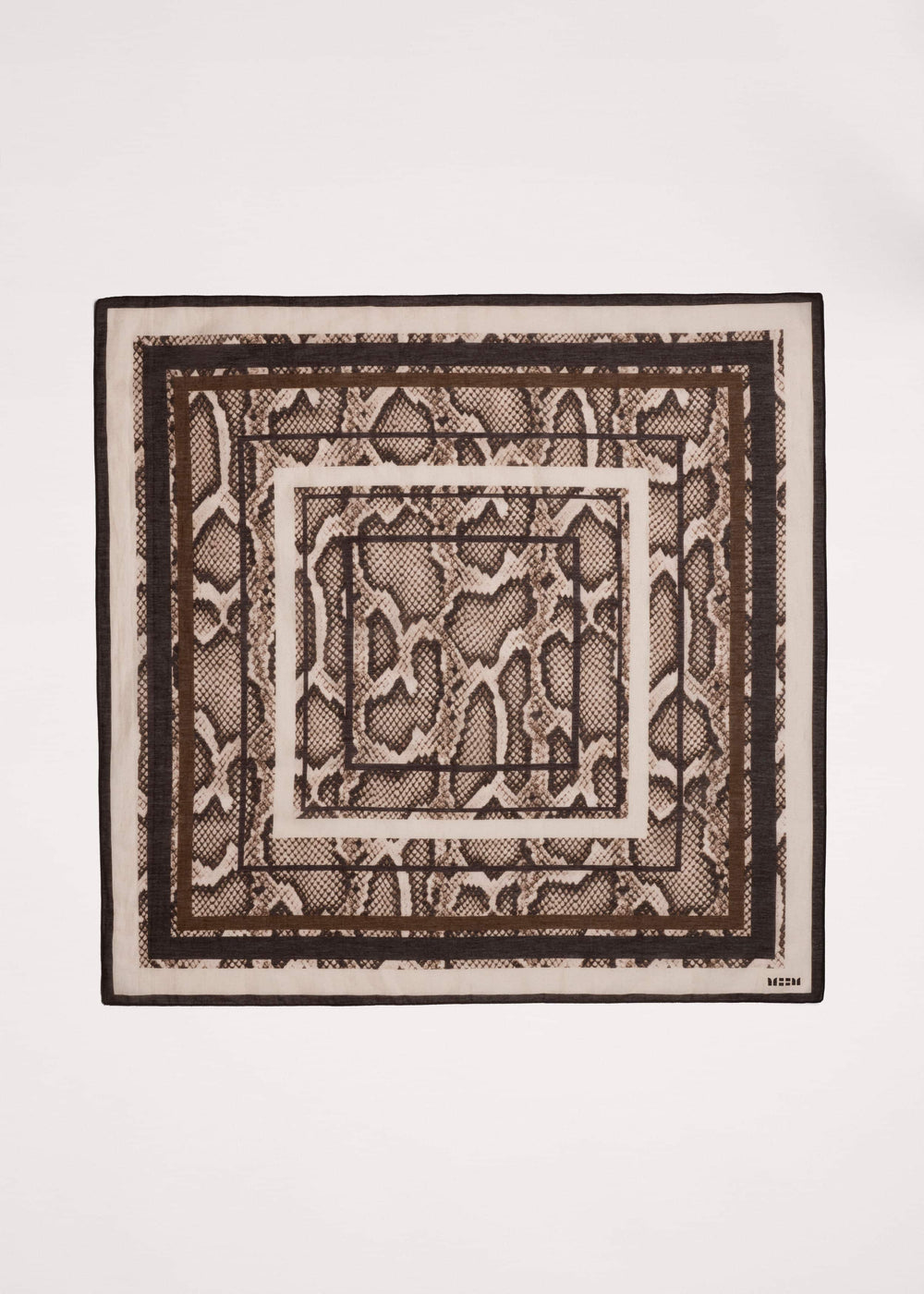 Snake Print Border Scarf