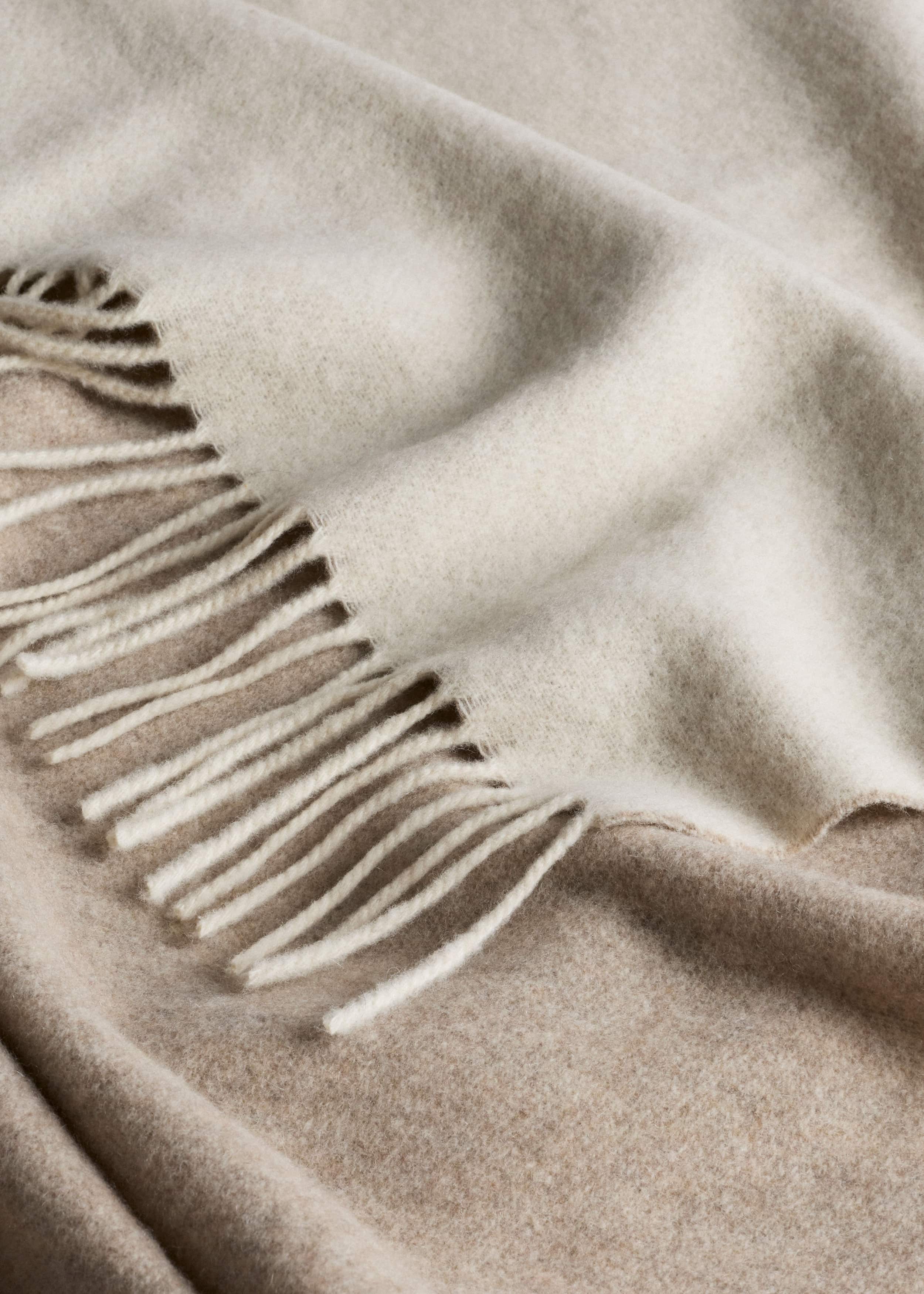 Cream Cashmere Blend Travel Scarf