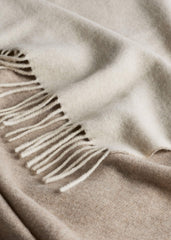 Cream Cashmere Blend Travel Scarf