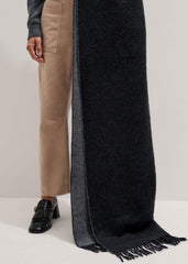 Gray Cashmere Blend Travel Scarf