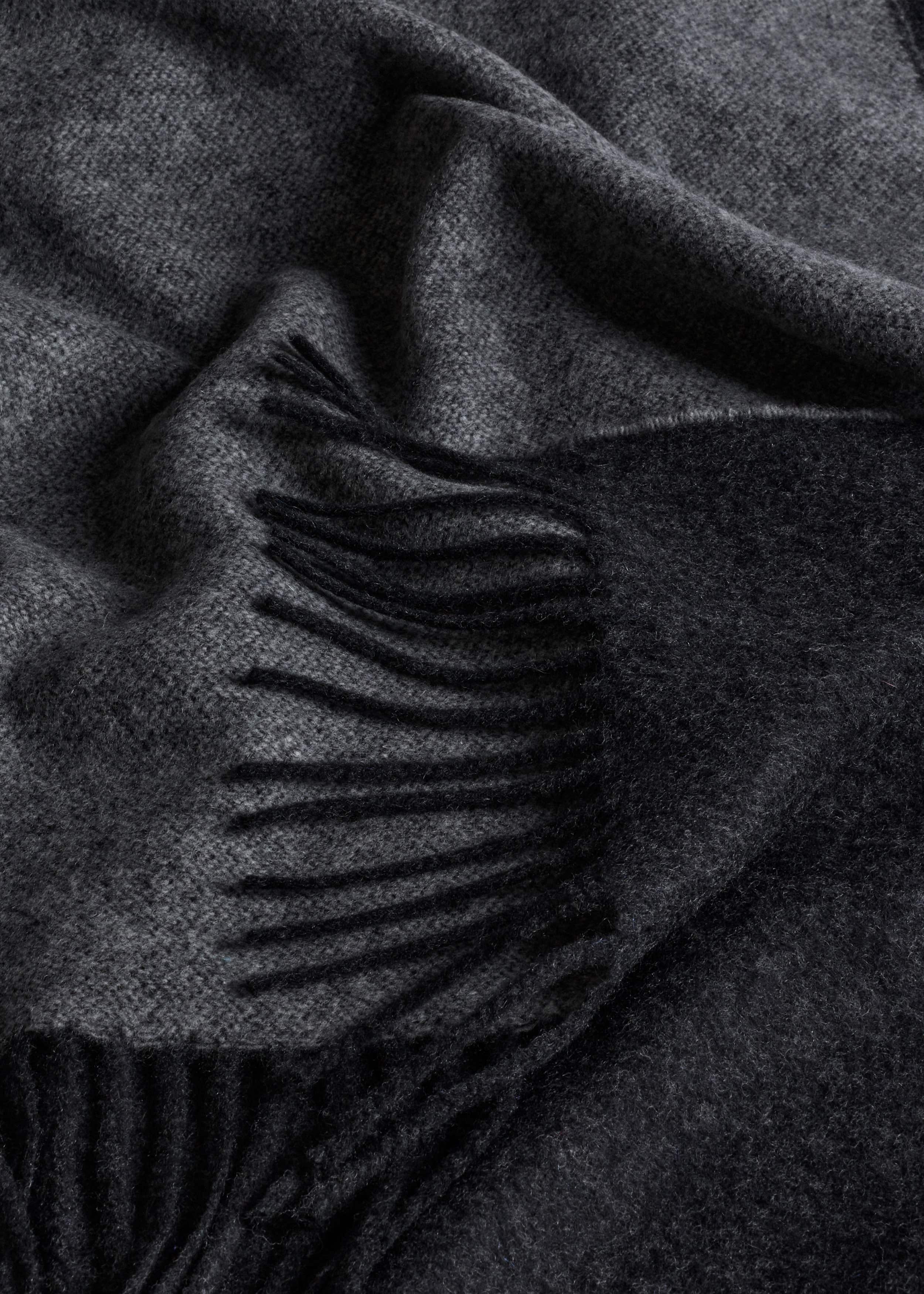 Gray Cashmere Blend Travel Scarf